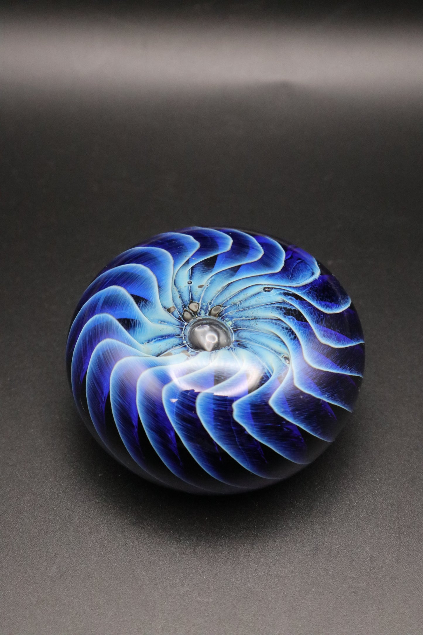 COBALT BLUE EYE OF THE STORM PAPERWEIGHT
