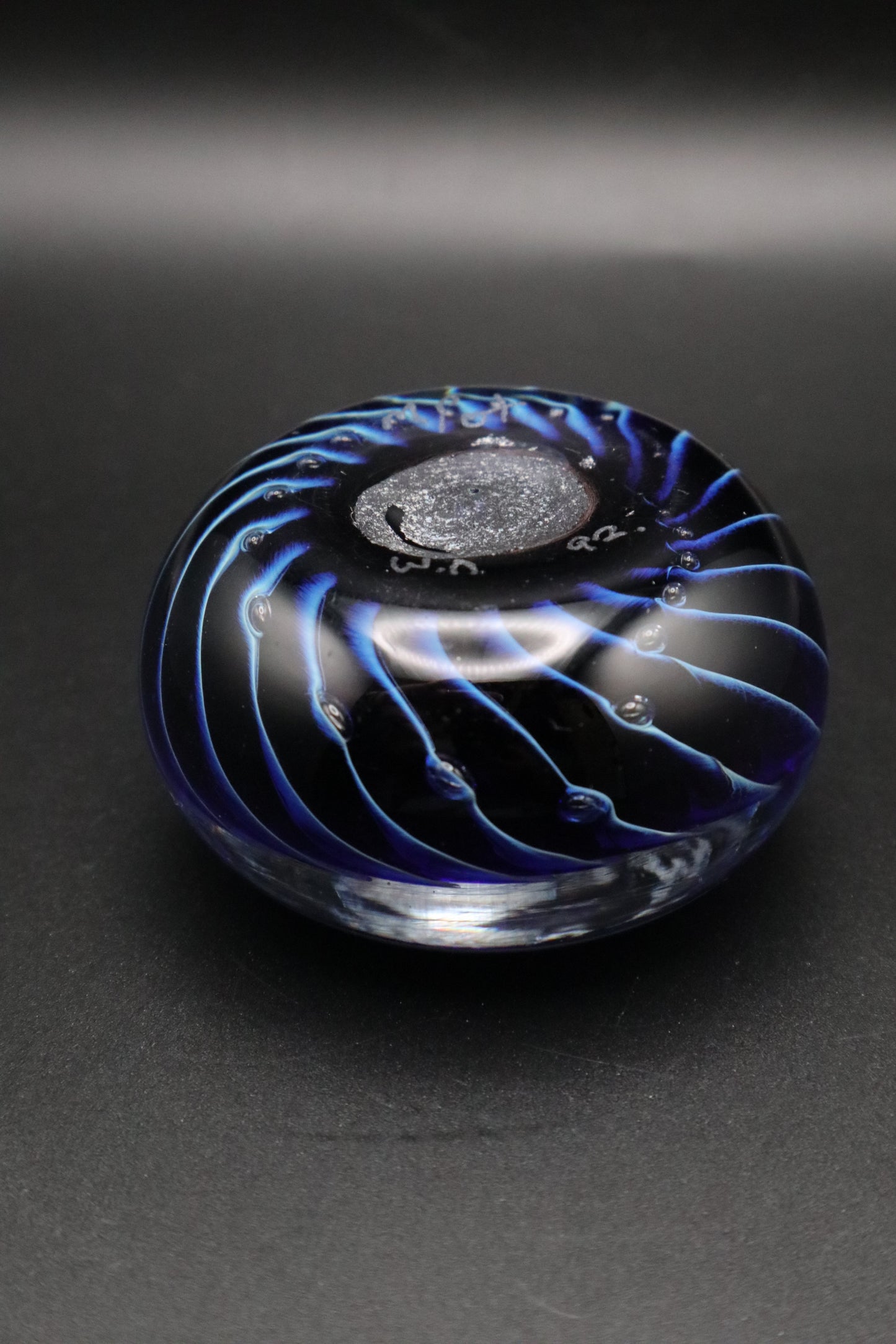 COBALT BLUE EYE OF THE STORM PAPERWEIGHT