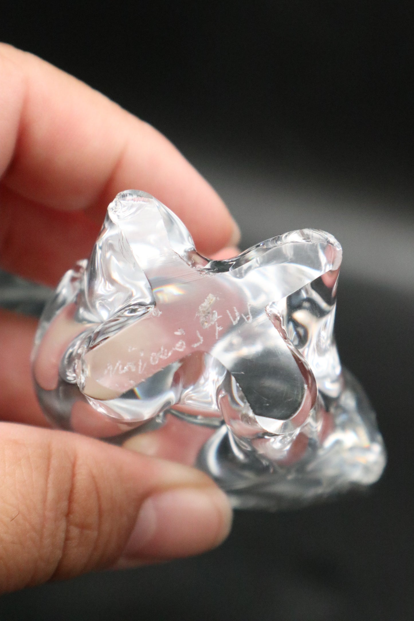 VINTAGE SET OF 2 ART GLASS ELEPHANTS
