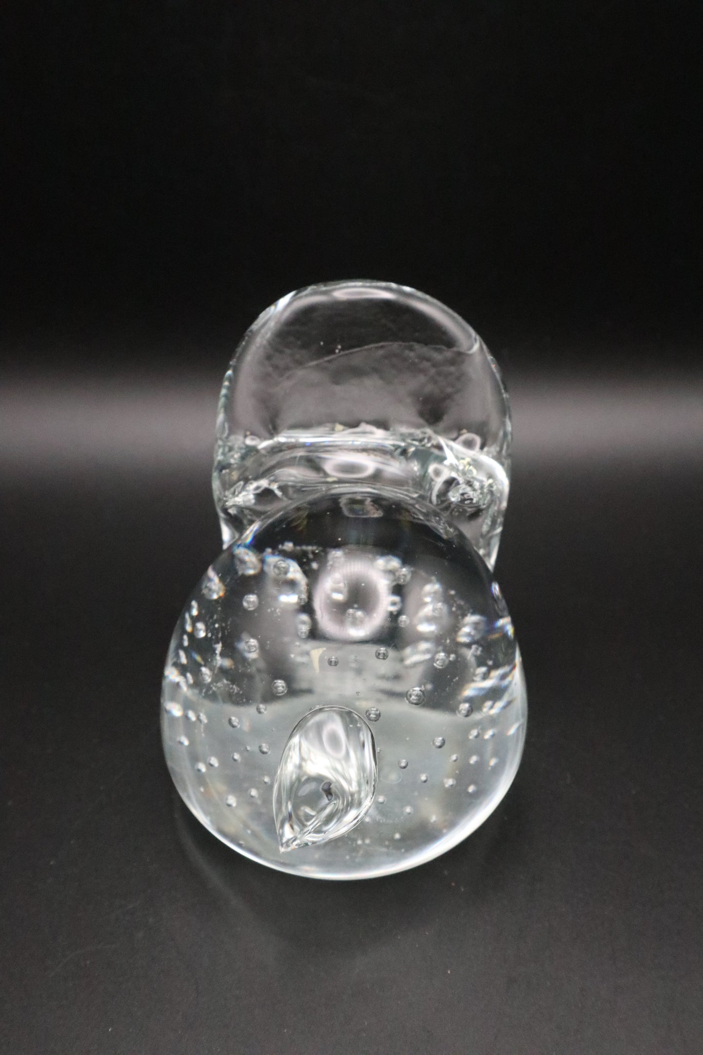 1960's ART GLASS HIPPO PAPERWEIGHT