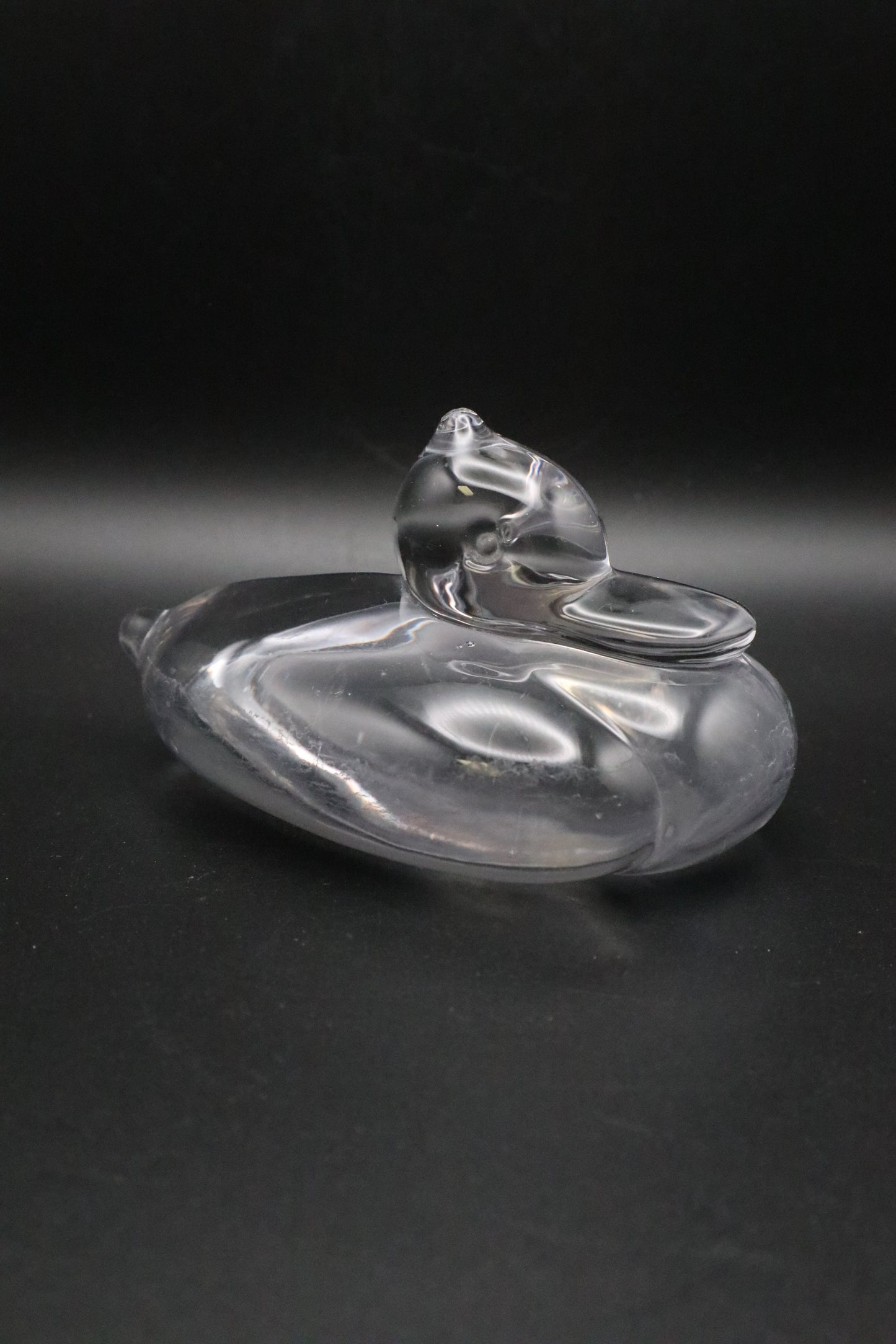 VINTAGE GLASS DUCK PAPERWEIGHT