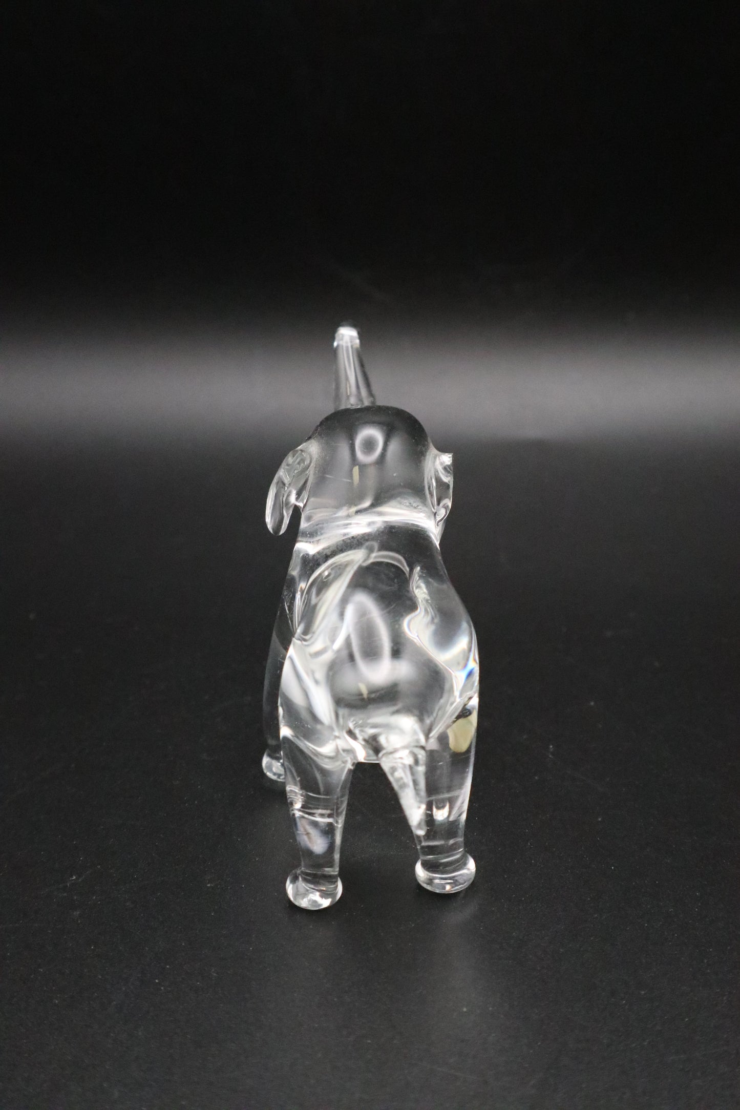 VINTAGE HAND BLOWN CRYSTAL ART GLASS ELEPHANT
