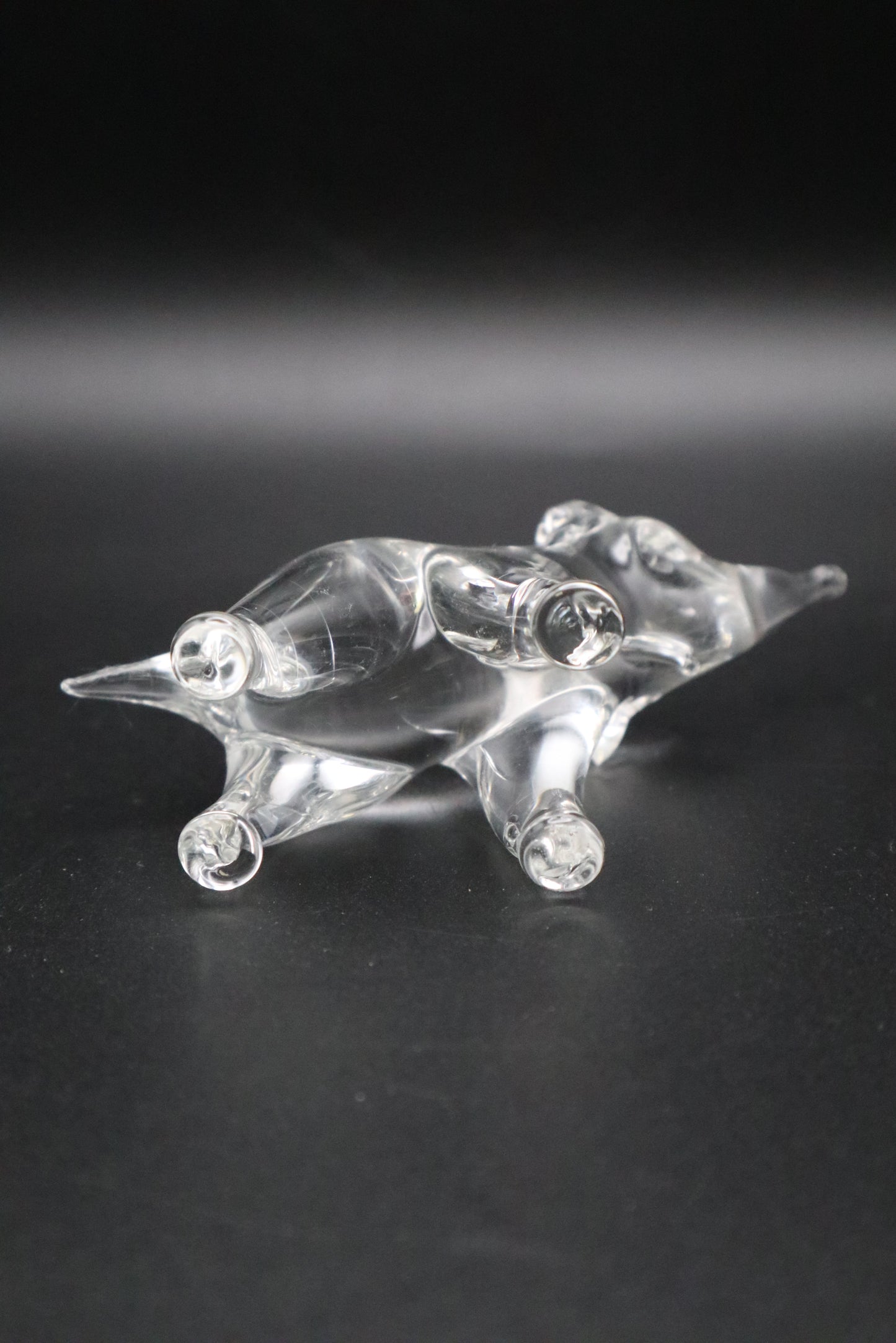 VINTAGE HAND BLOWN CRYSTAL ART GLASS ELEPHANT