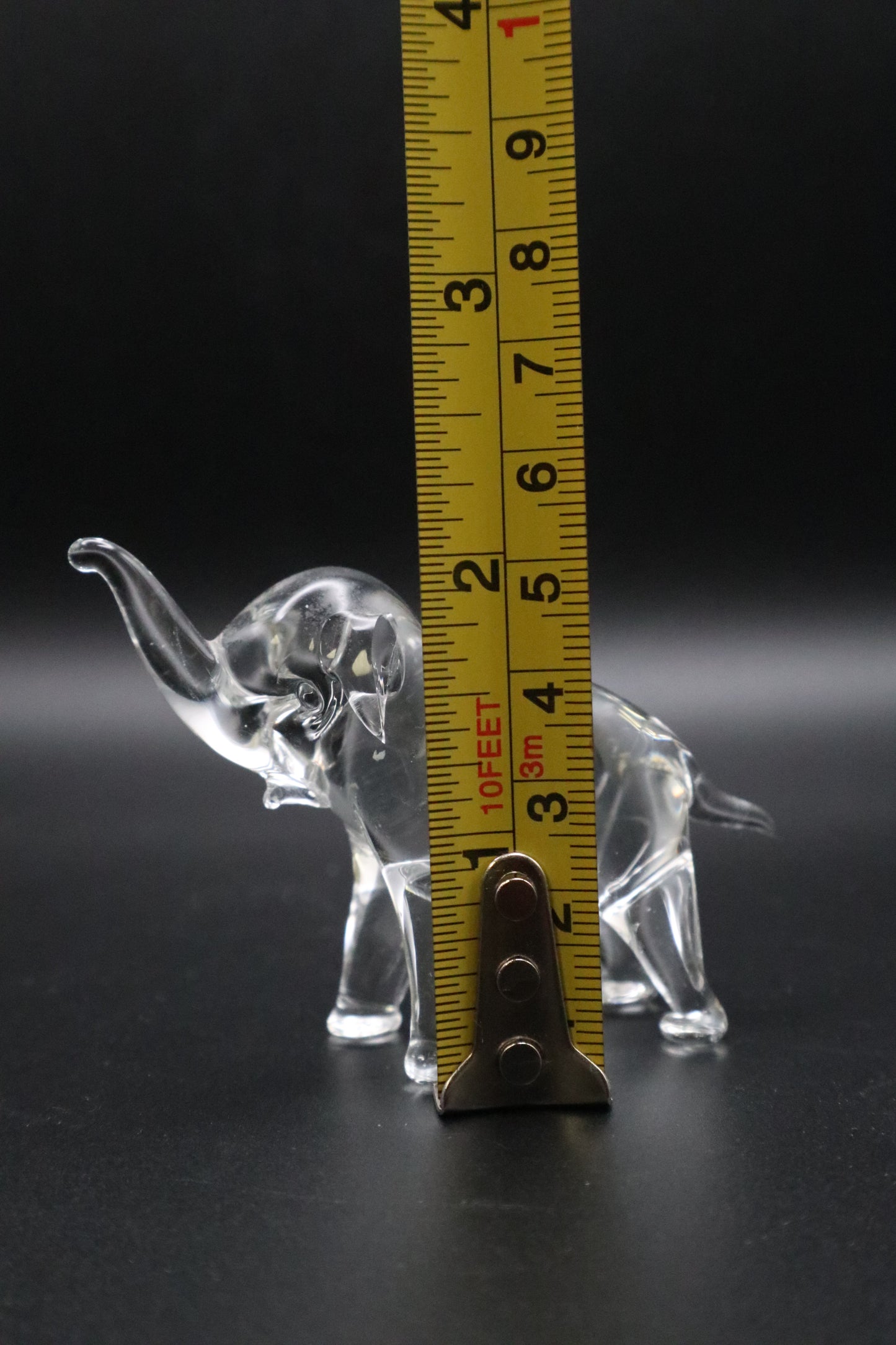 VINTAGE HAND BLOWN CRYSTAL ART GLASS ELEPHANT