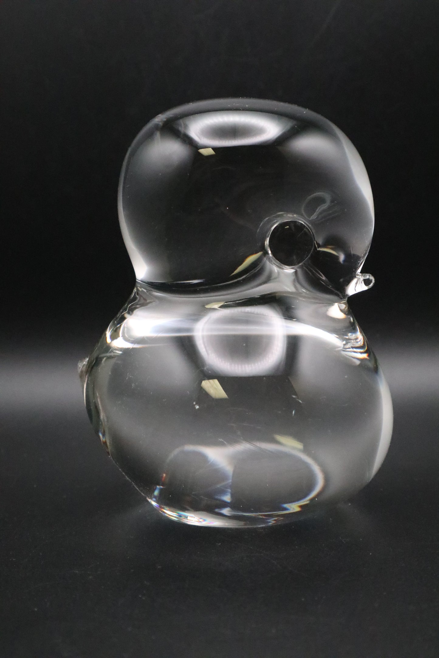 VINTAGE KONSTGLAS DUCK GLASS PAPERWEIGHT SWEDEN
