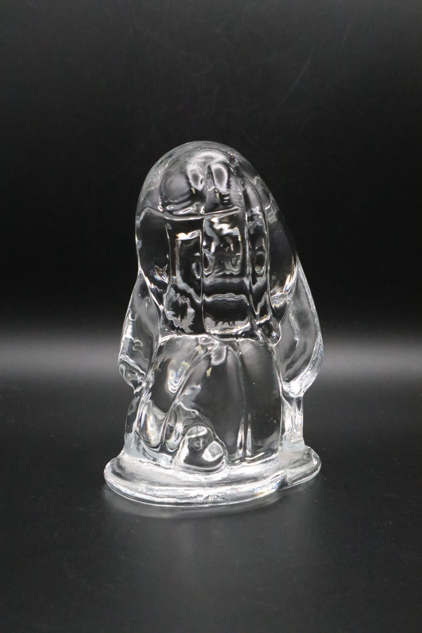 VIKING GLASS PUPPY DOG PAPERWEIGHT