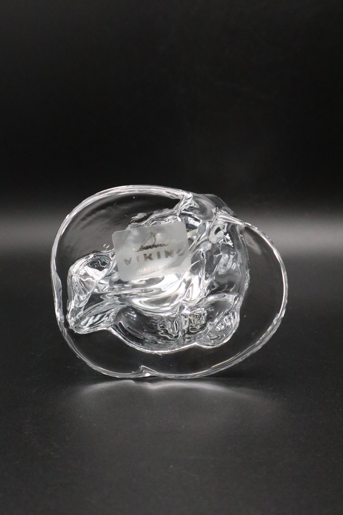 VIKING GLASS PUPPY DOG PAPERWEIGHT