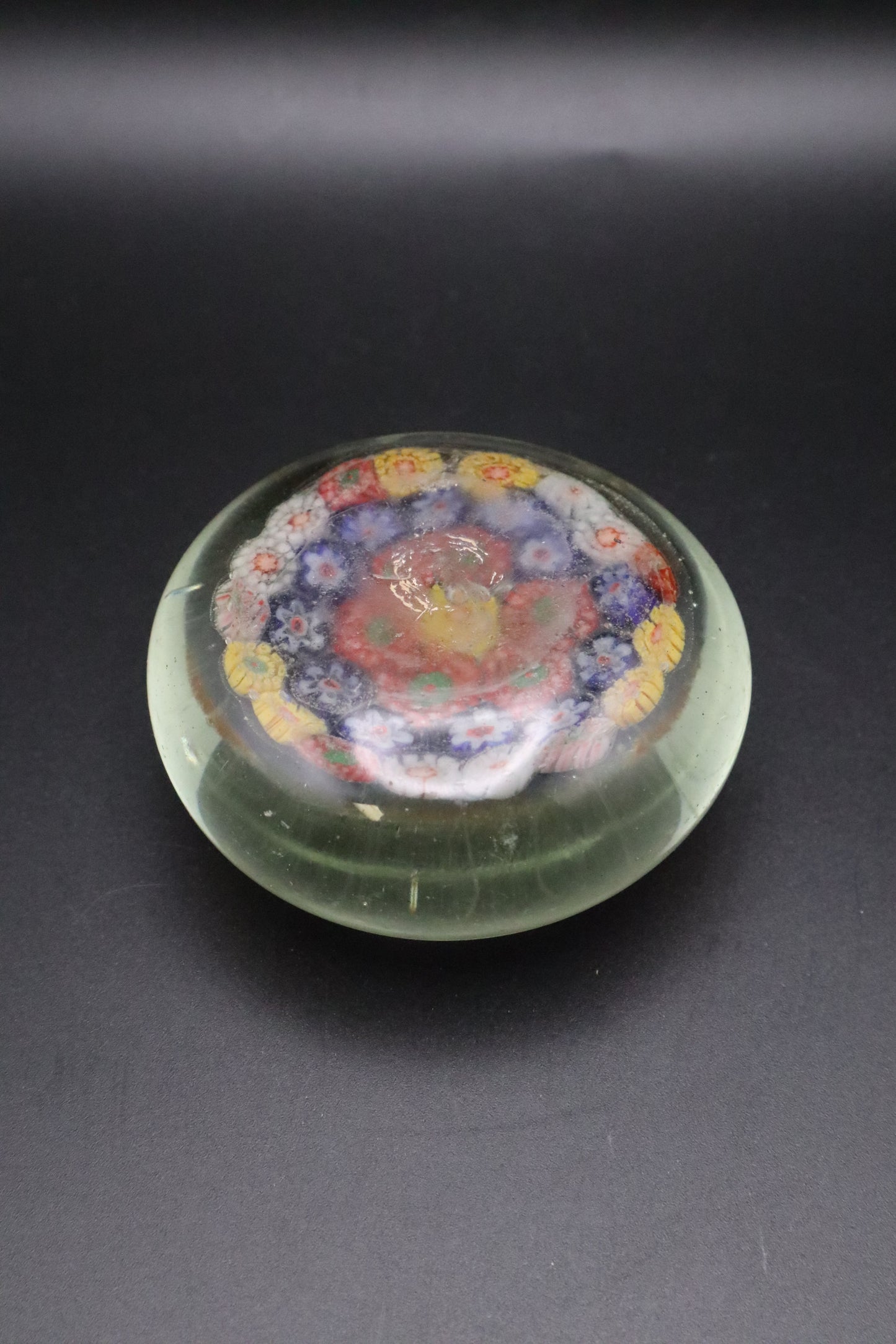 VINTAGE MILLEFIORI GLASS 1930's CHINESE PAPERWEIGHT