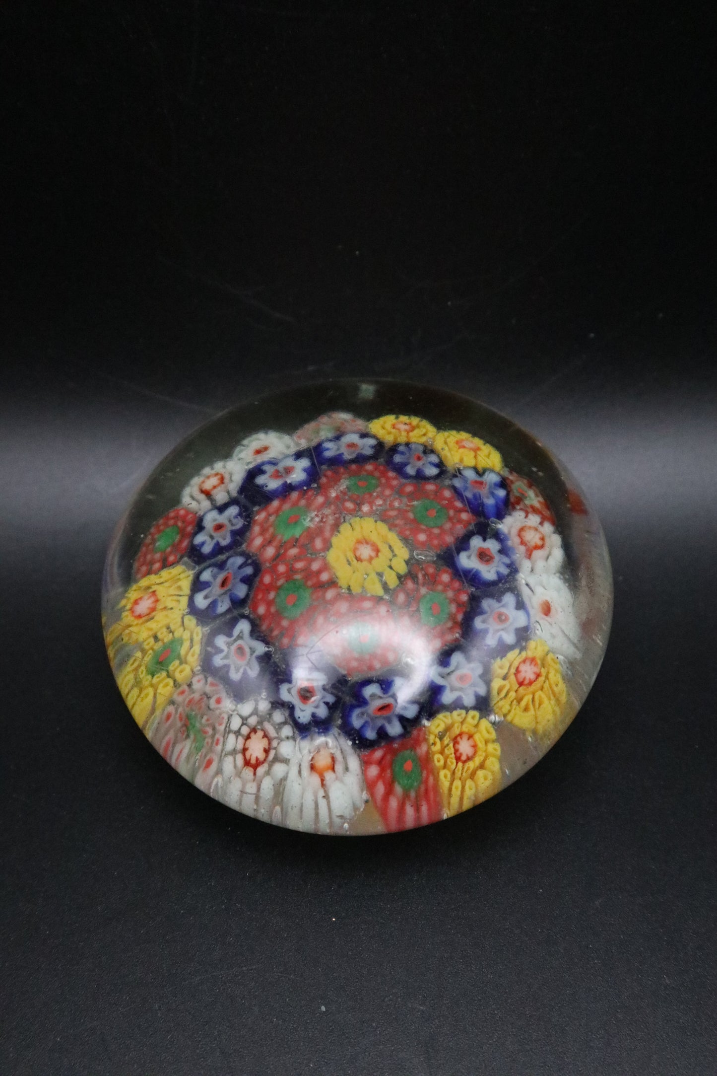 VINTAGE MILLEFIORI GLASS 1930's CHINESE PAPERWEIGHT