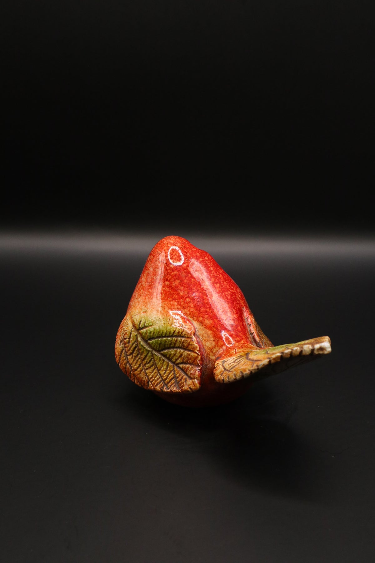 VINTAGE GANZ POLY-STONE AUTUMN LEAF BIRDS (SET OF 2)