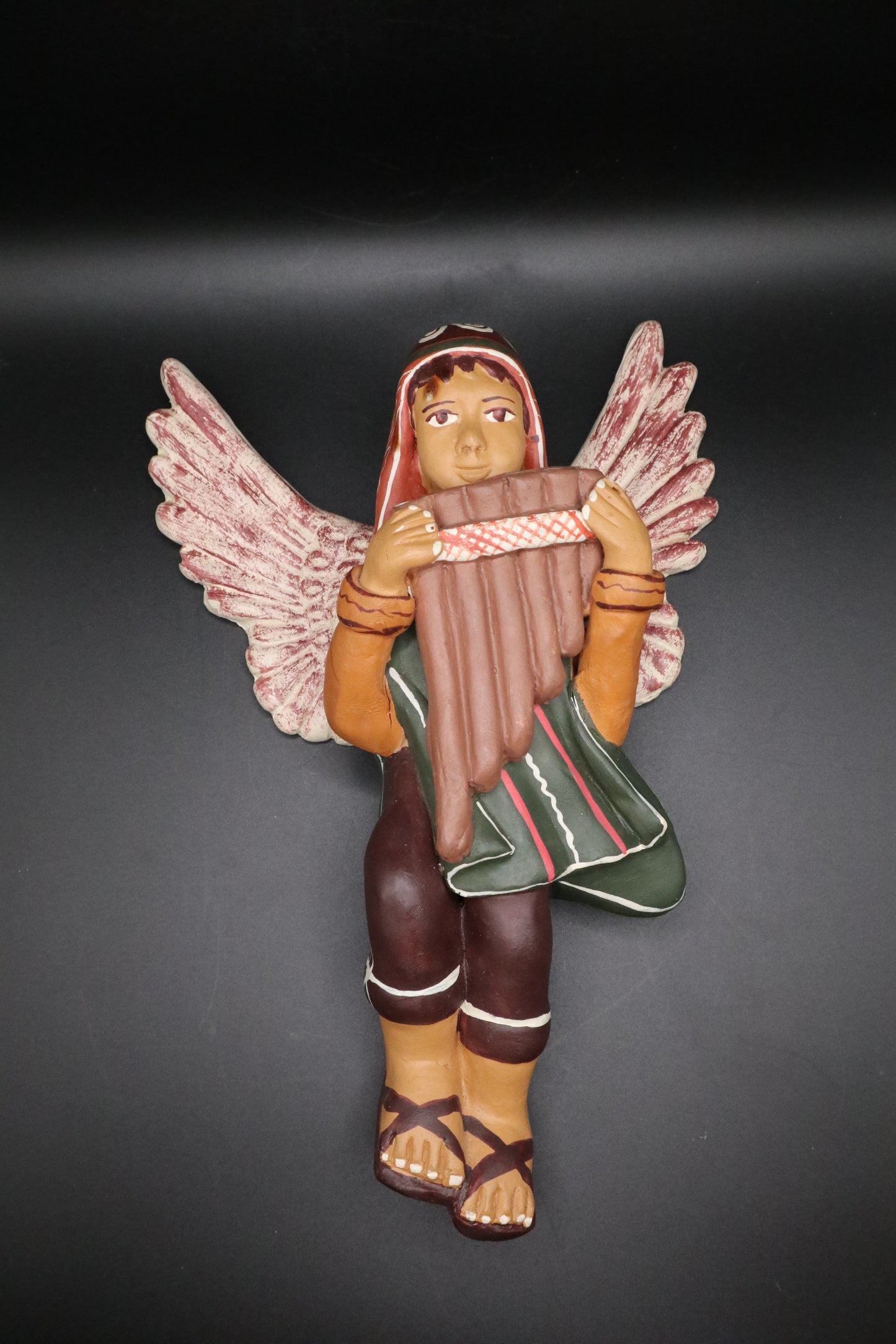 CERAMIC PERUVIAN ANGEL PLAY FLUTE