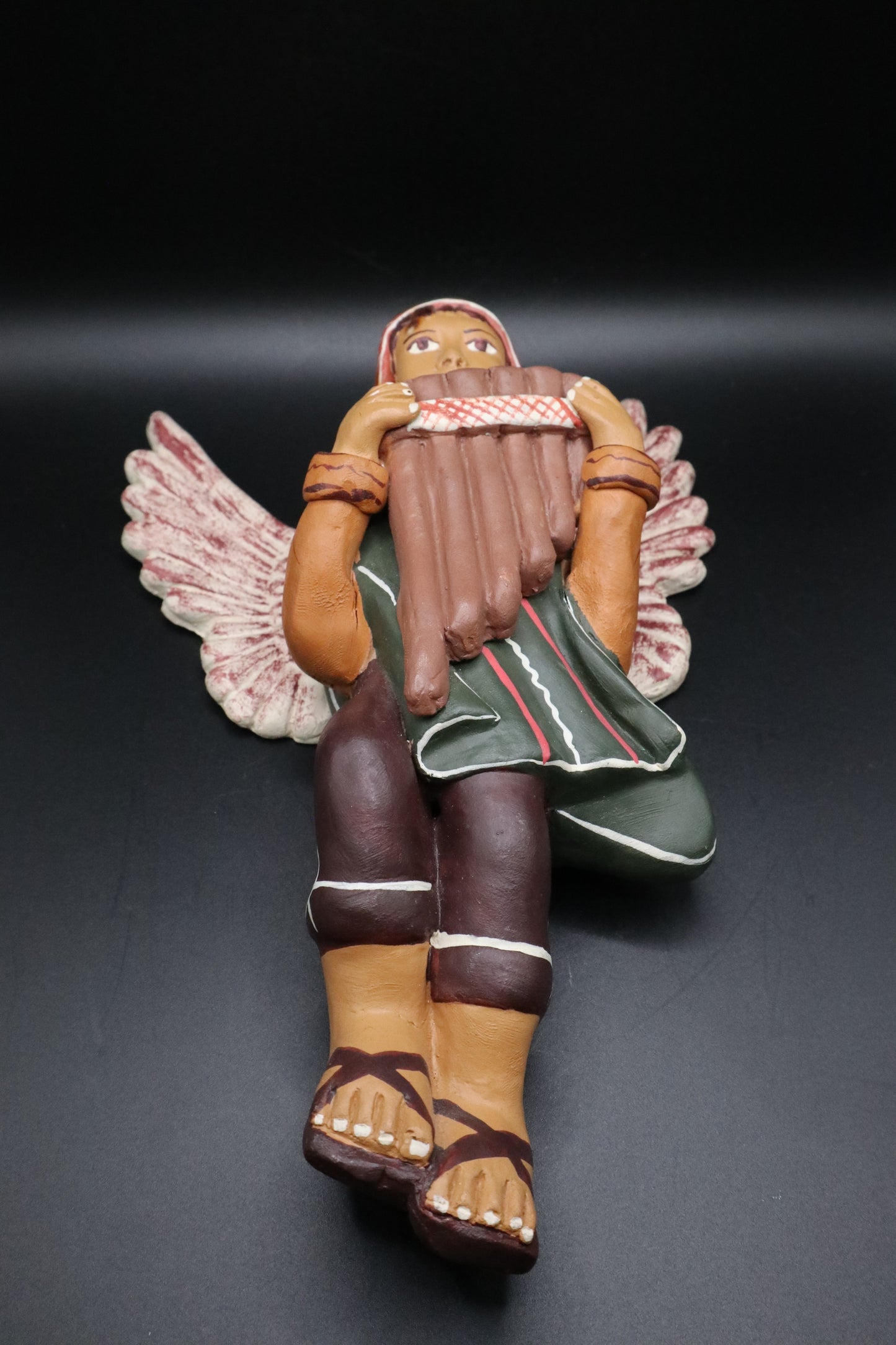 CERAMIC PERUVIAN ANGEL PLAY FLUTE