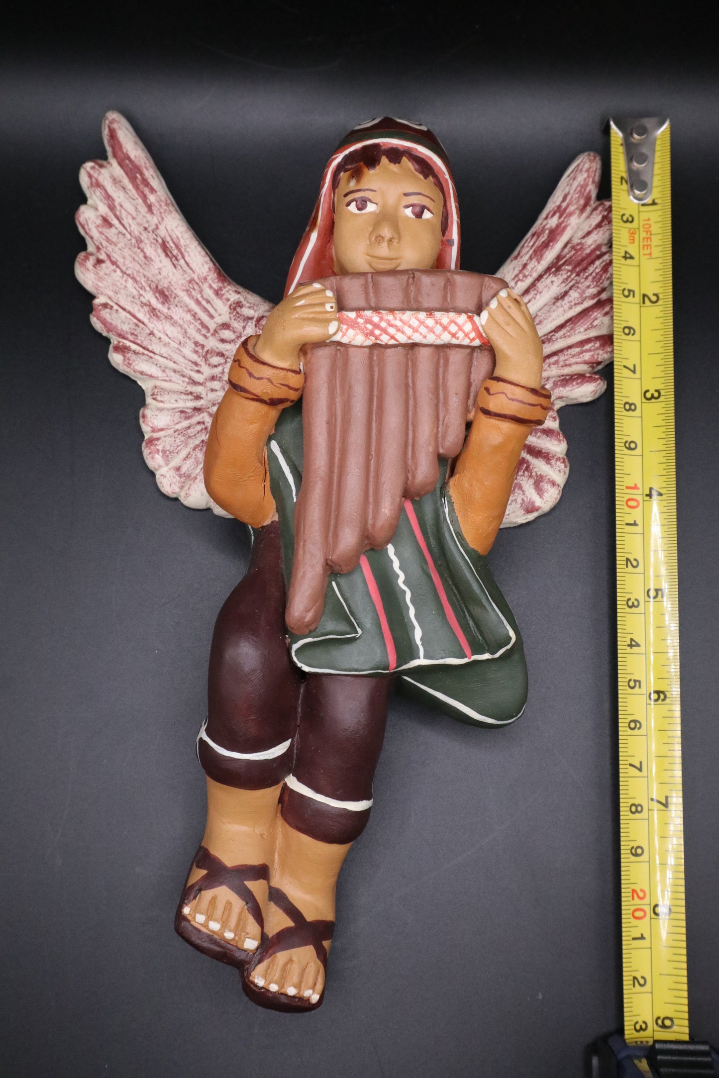 CERAMIC PERUVIAN ANGEL PLAY FLUTE