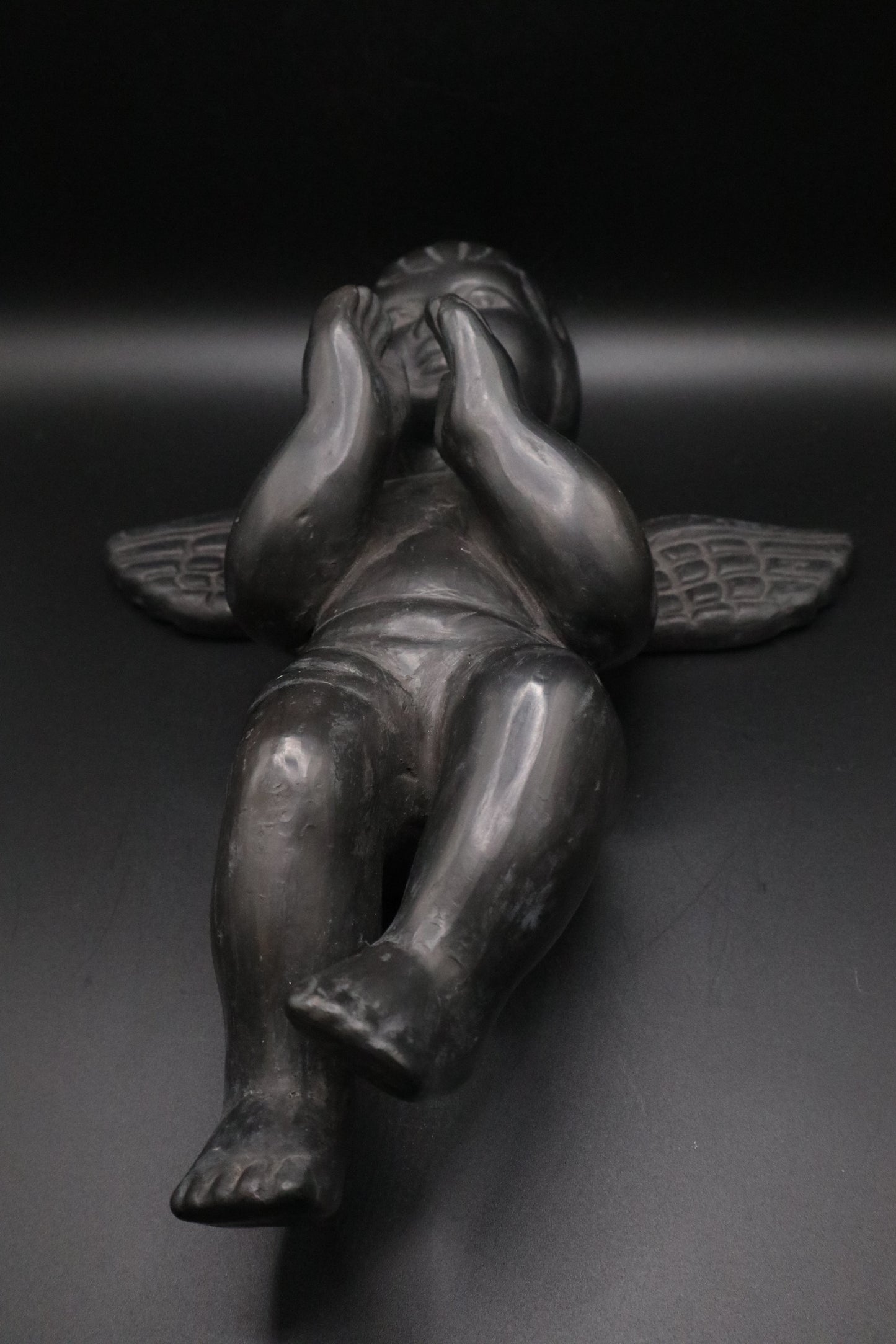 VINTAGE BARRO NEGRO POTTERY ANGEL OAXACA, MEXICO