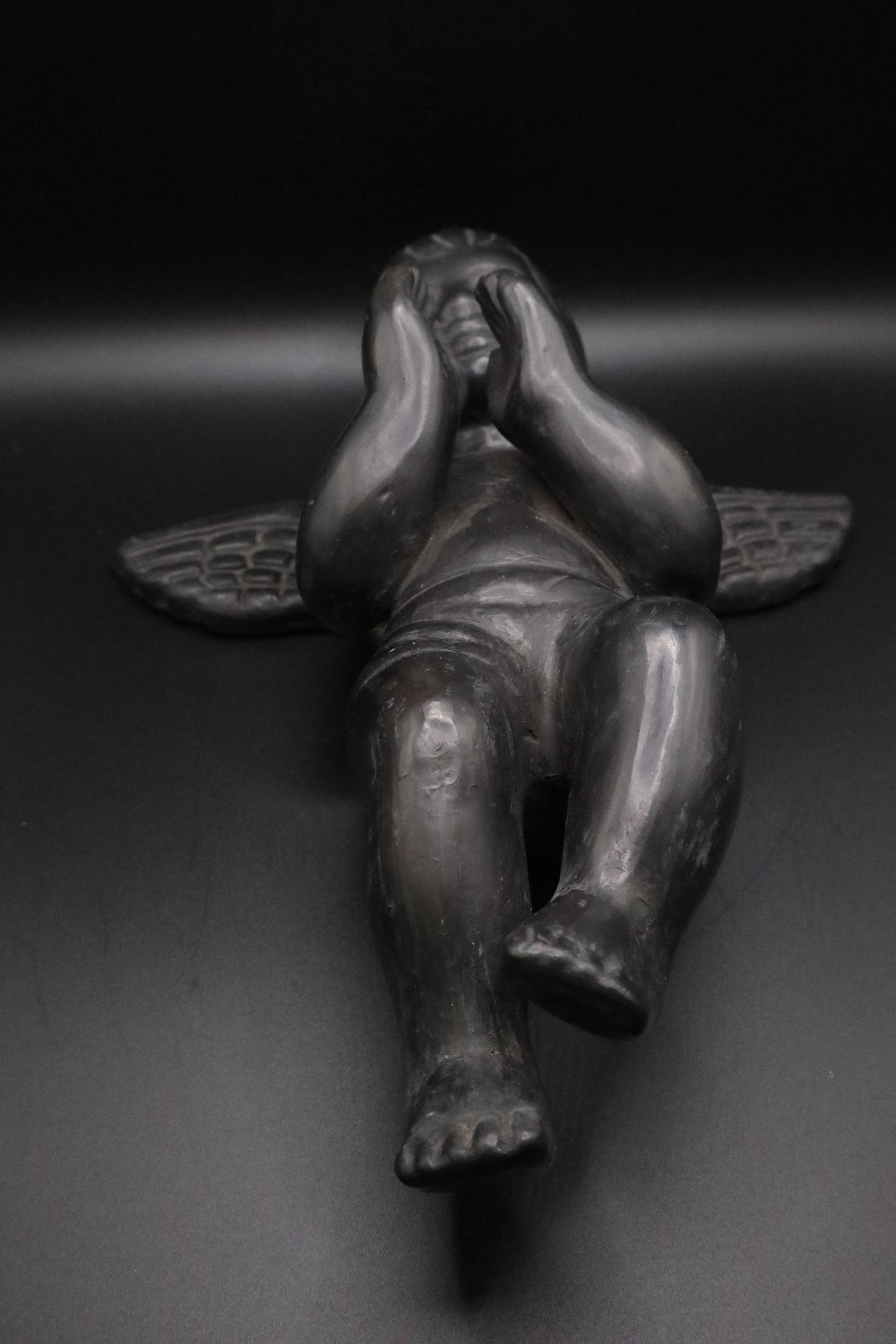 VINTAGE BARRO NEGRO POTTERY ANGEL OAXACA, MEXICO