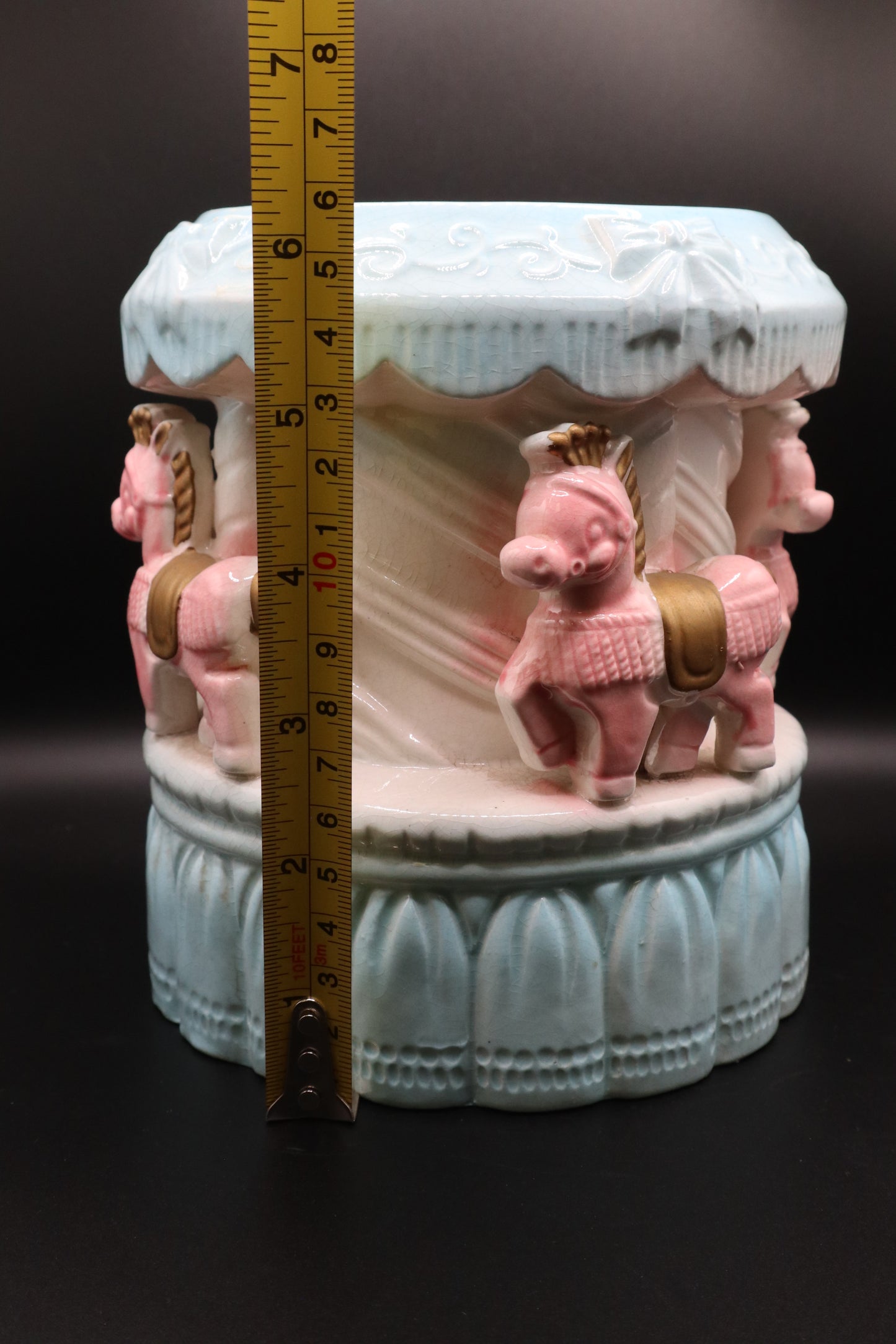 VINTAGE RUBENS CERAMIC CAROUSEL PLANTER
