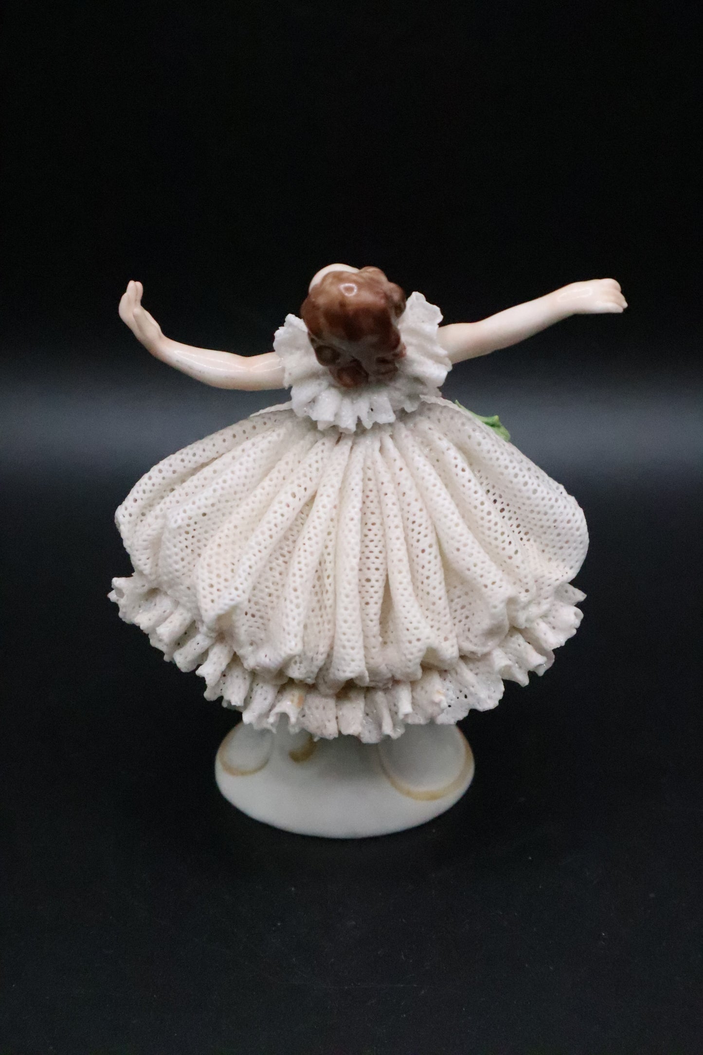 DRESDEN GERMANY BALLERINA WITH LACE PORCELAIN