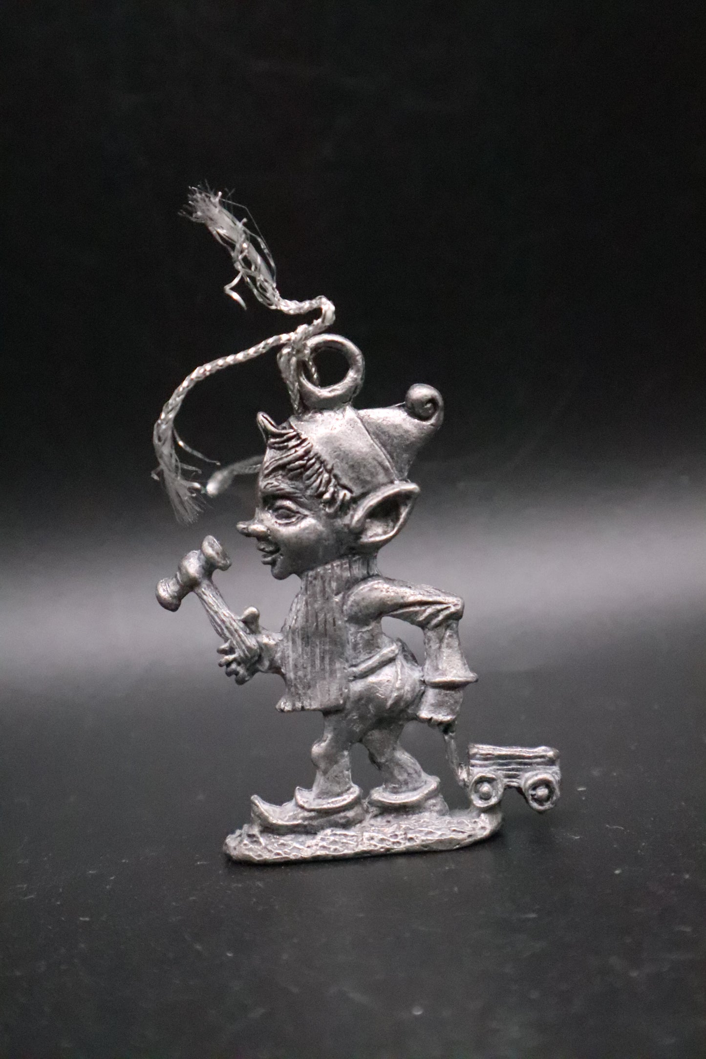 VINTAGE PEWTER ELF ORNAMENT