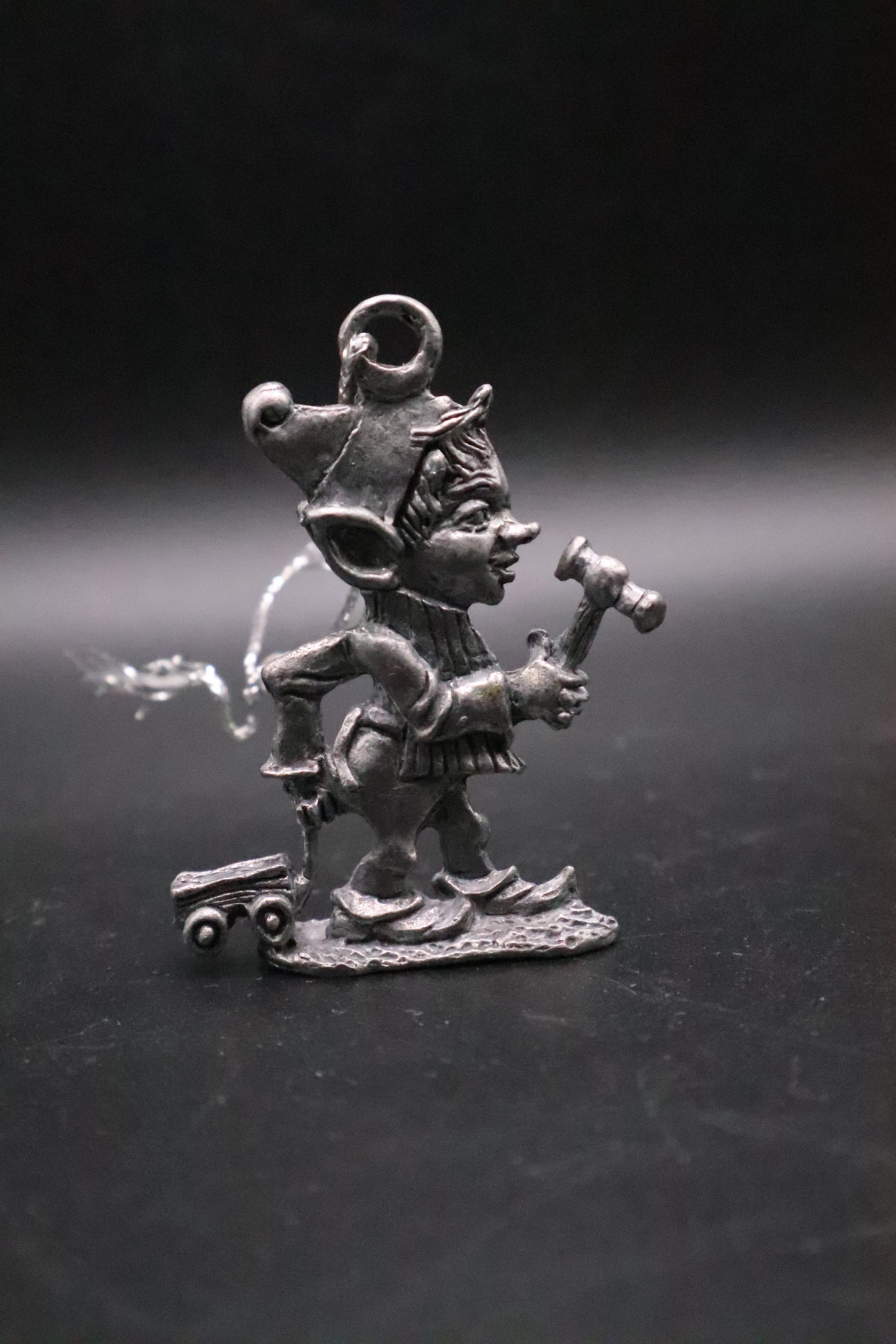 VINTAGE PEWTER ELF ORNAMENT