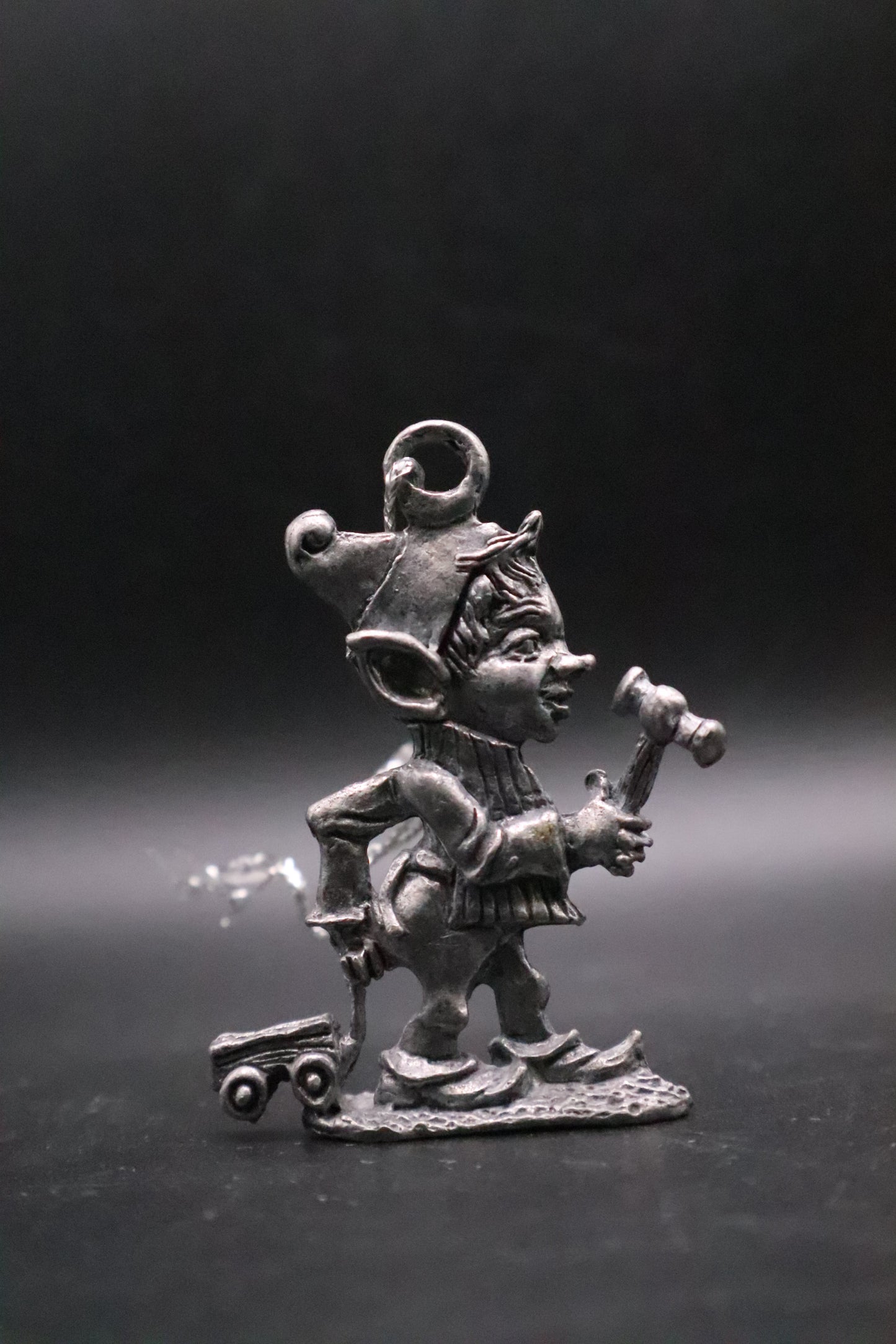 VINTAGE PEWTER ELF ORNAMENT