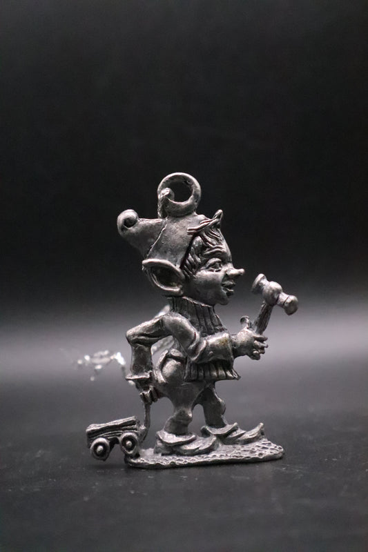 VINTAGE PEWTER ELF ORNAMENT