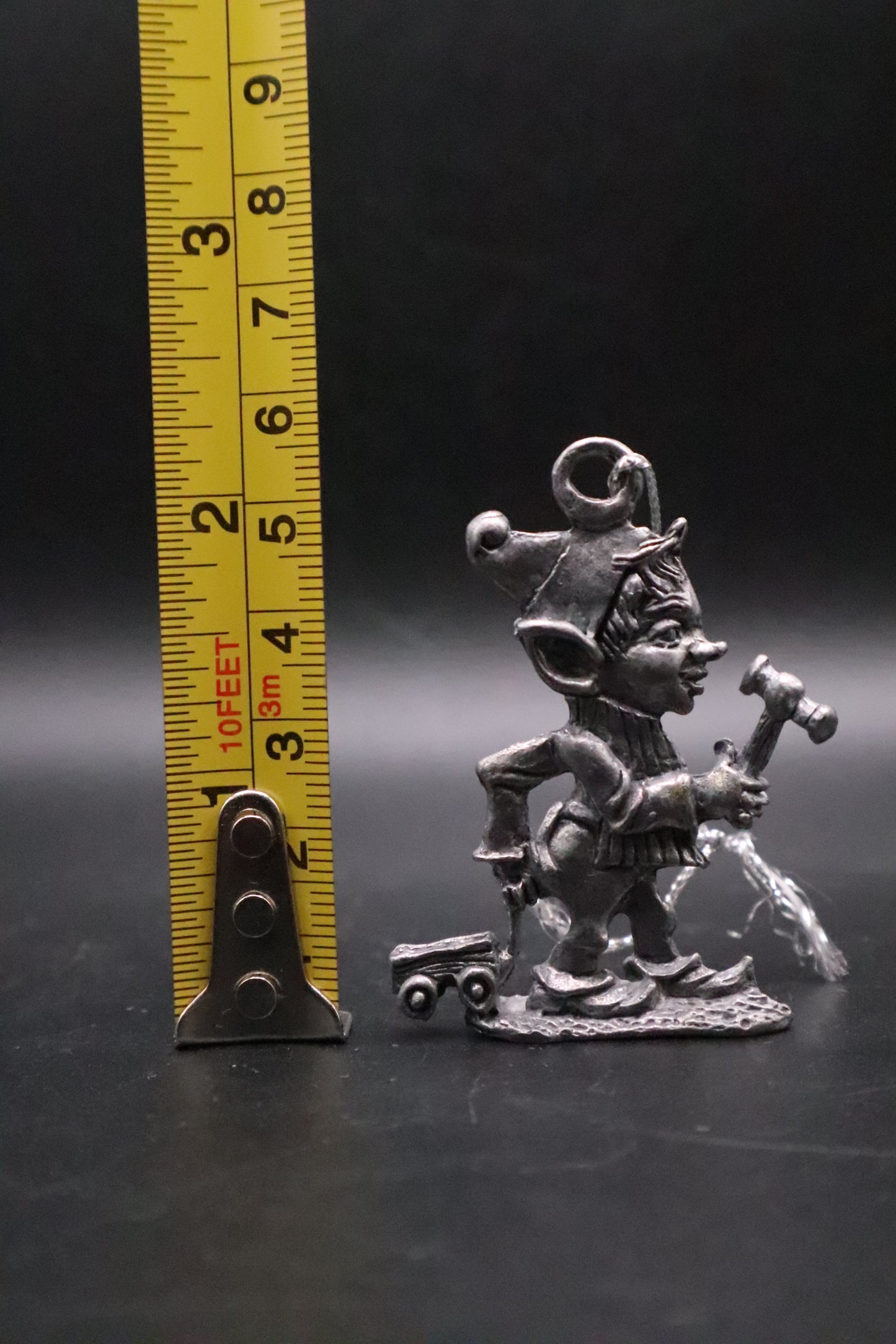 VINTAGE PEWTER ELF ORNAMENT