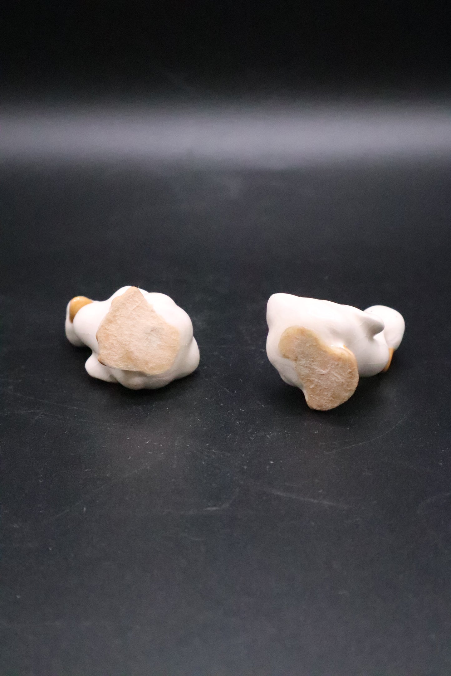 VINTAGE MINIATURE HAGEN RENAKER PAPA & MAMA PAIR "SEATED LOVE DUCKS"