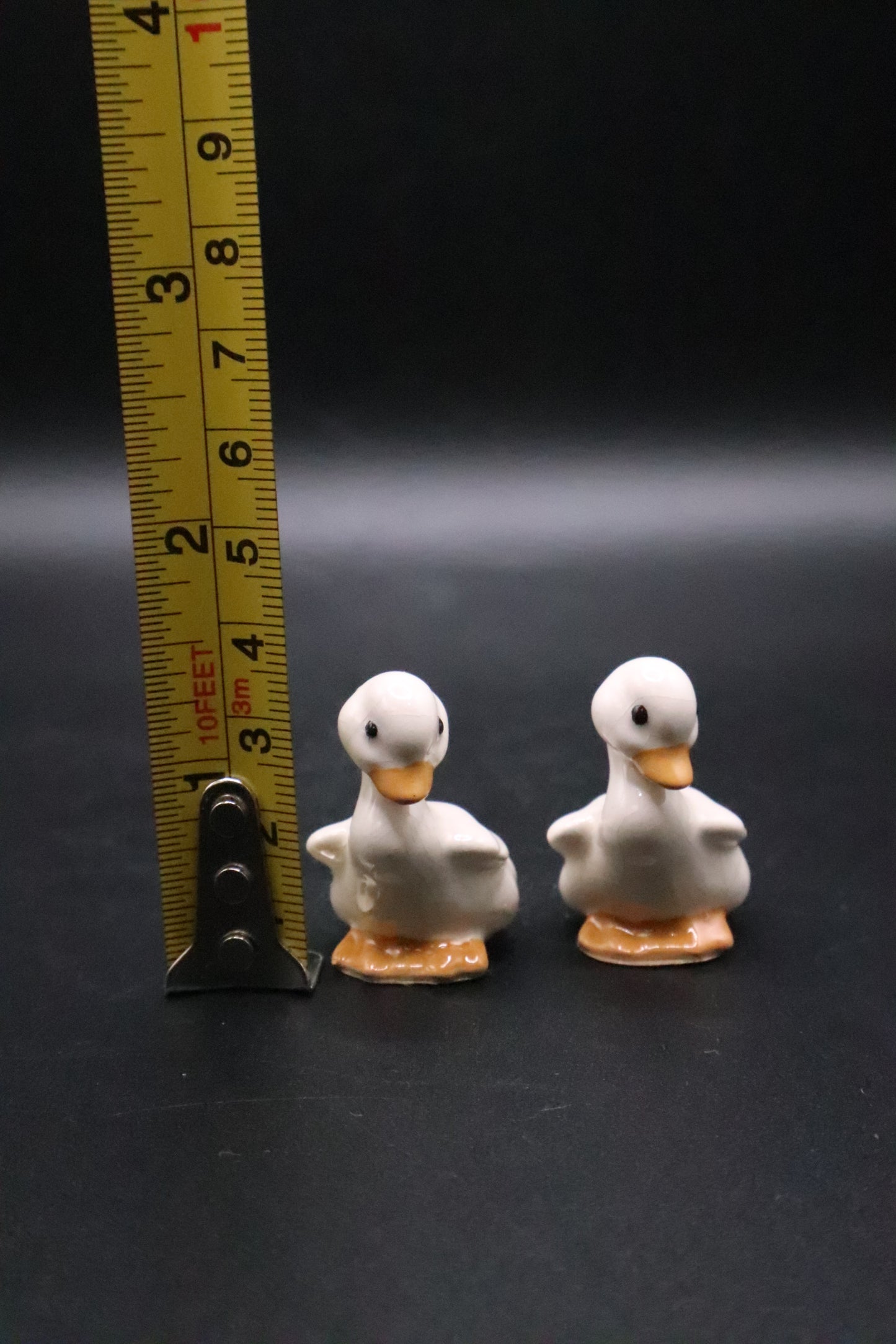 VINTAGE MINIATURE HAGEN RENAKER PAPA & MAMA PAIR "SEATED LOVE DUCKS"