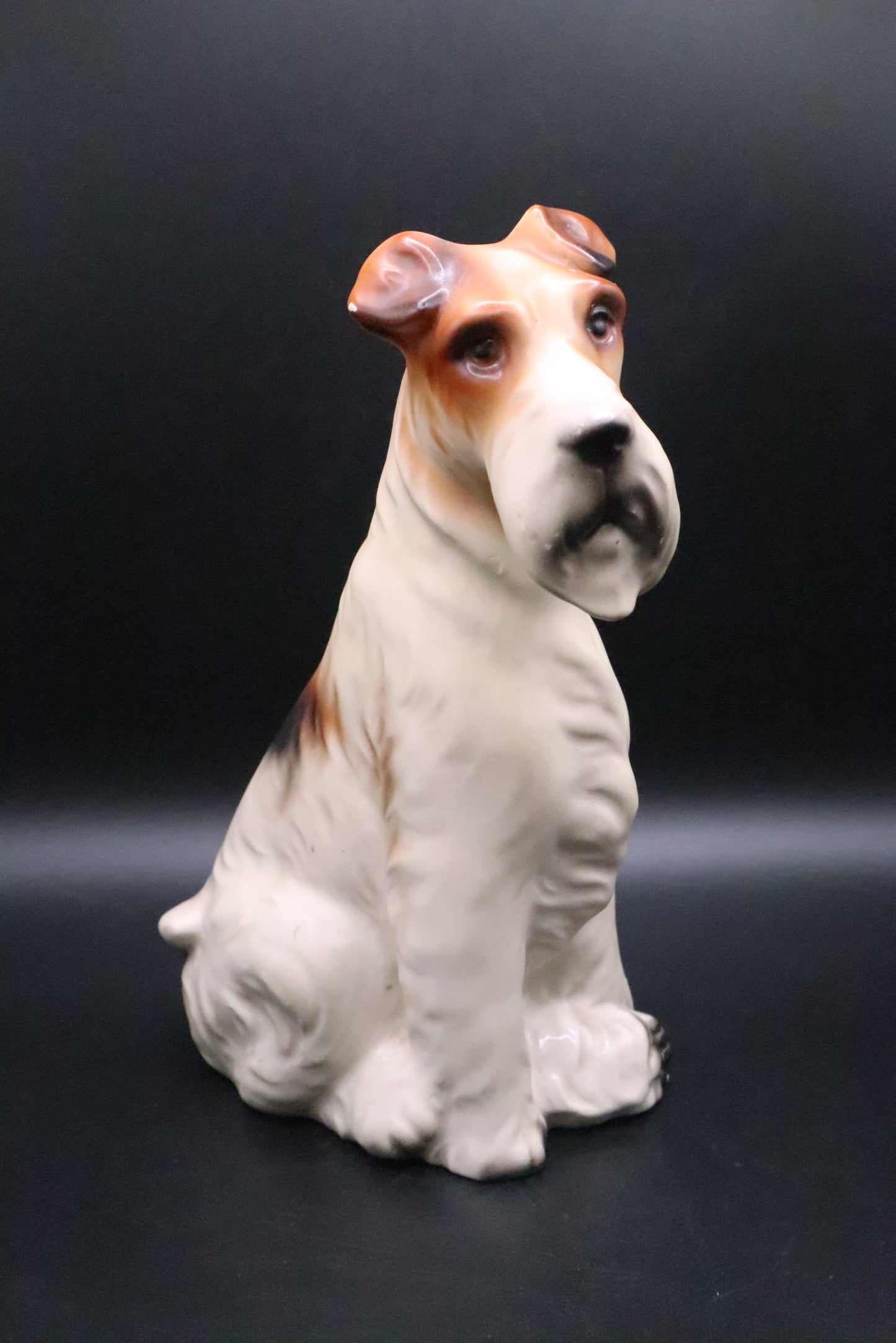 VINTAGE PORCELAIN FOX TERRIER FIGURINE