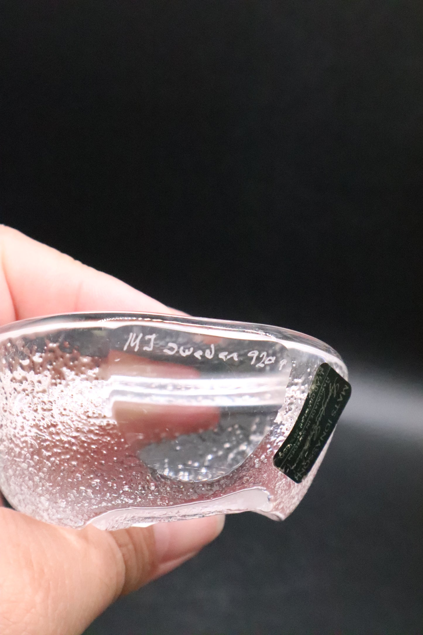 MATS JONASSON SWEDEN SIGNATURE COLLECTION CRYSTAL MOUSE PAPERWEIGHT