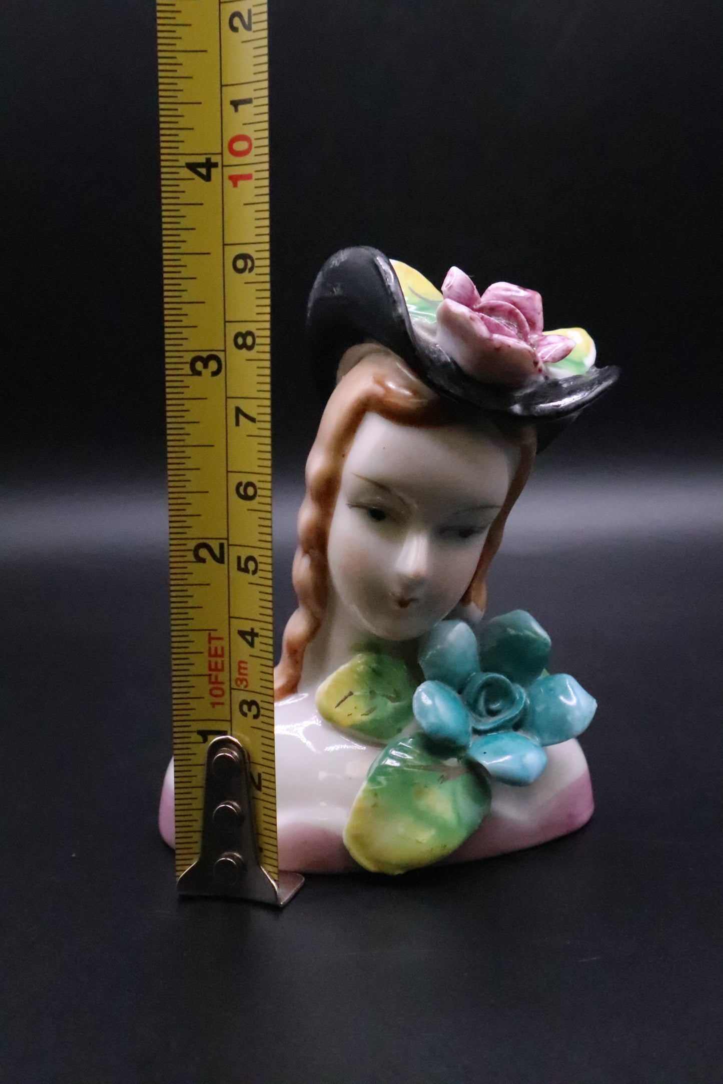 VINTAGE M|K HANDPAINTED LADY PORCELAIN BUST MADE IN JAPAN