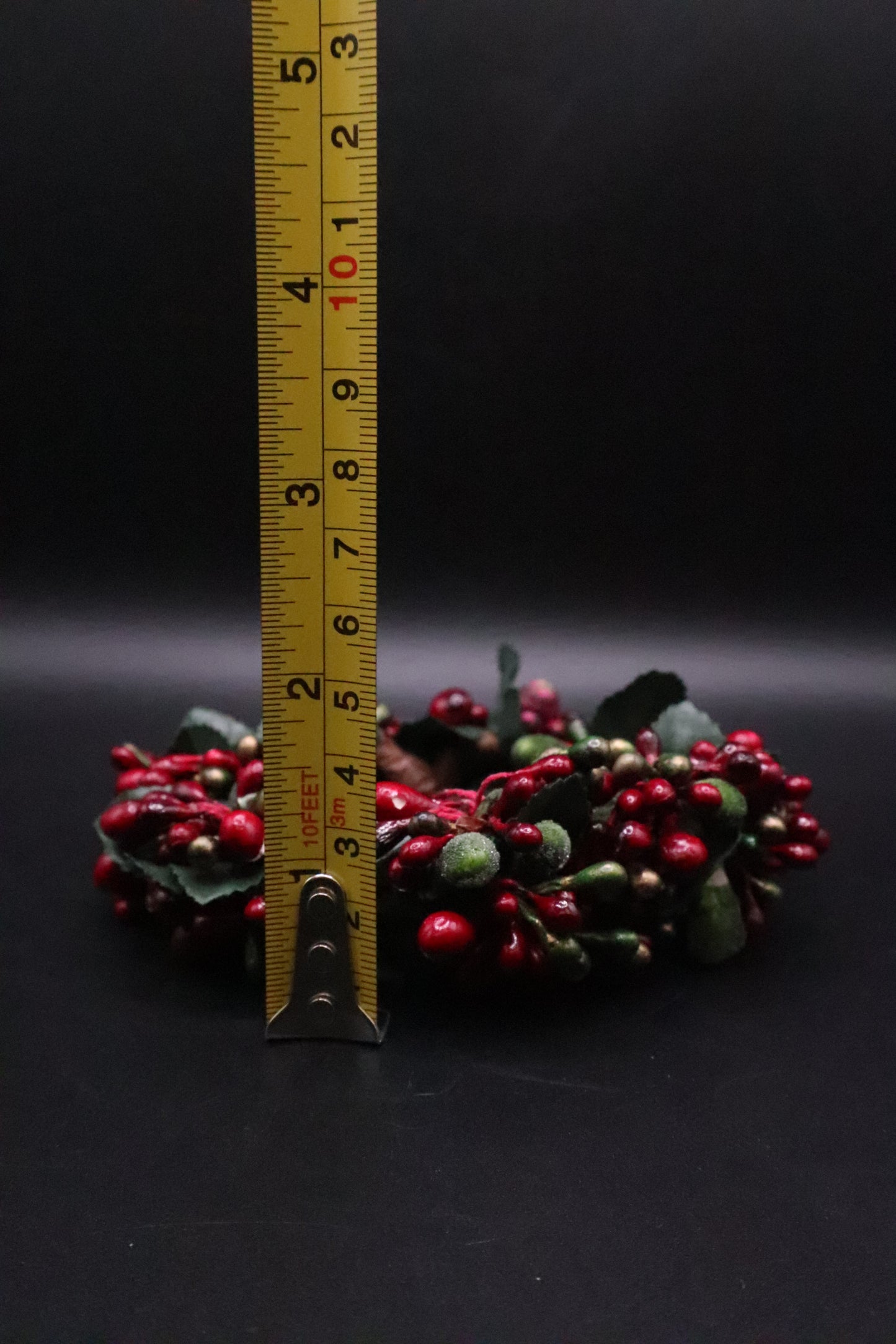 6" CHRISTMAS CANDLE RING WREATH