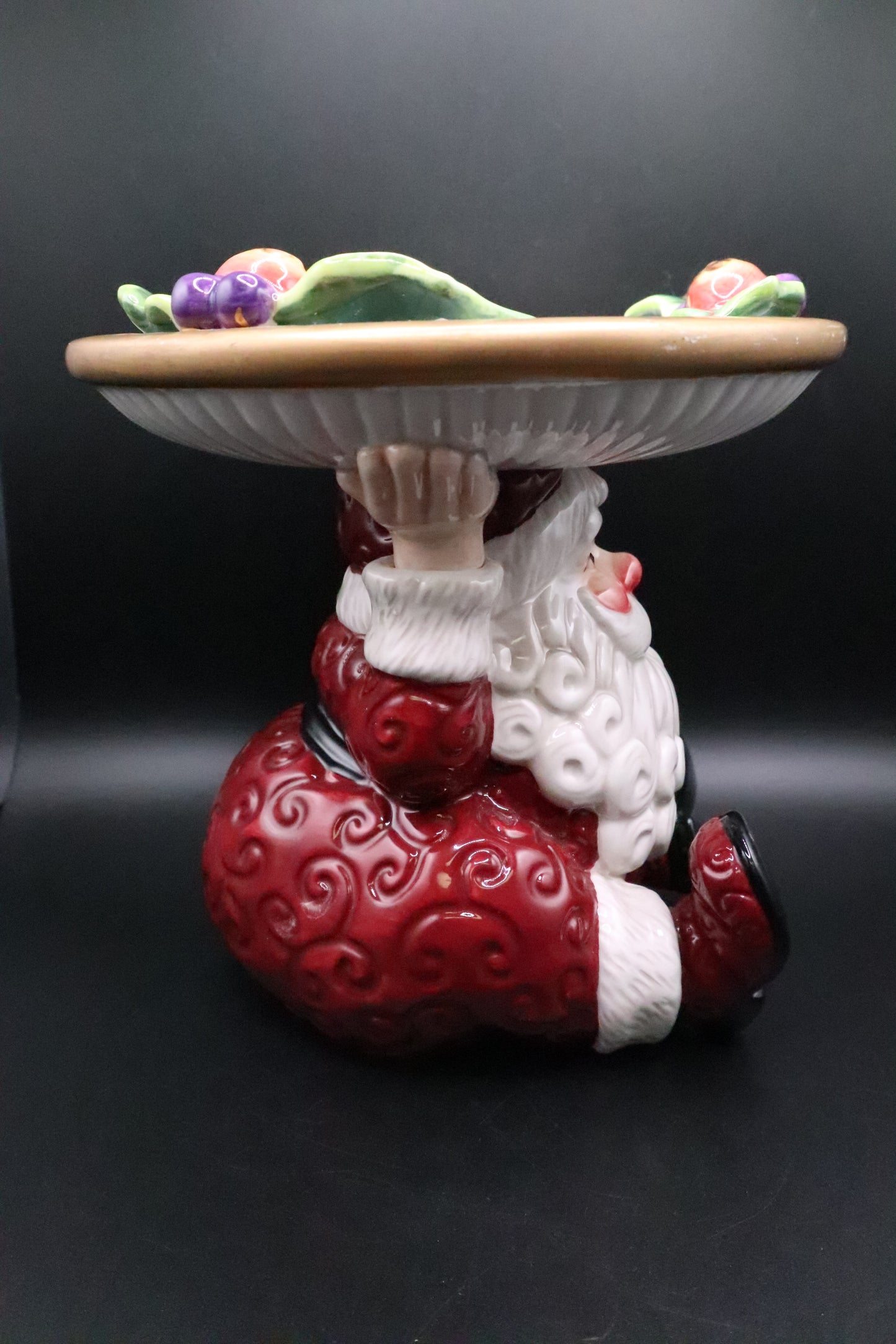 FITZ & FLOYD SANTA PILLAR CANDLE HOLDER