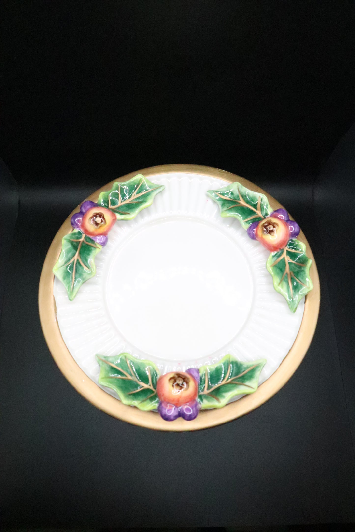 FITZ & FLOYD SANTA PILLAR CANDLE HOLDER