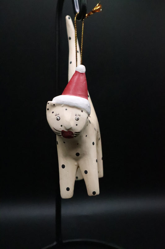 POLKA DOT CAT ORNAMENT