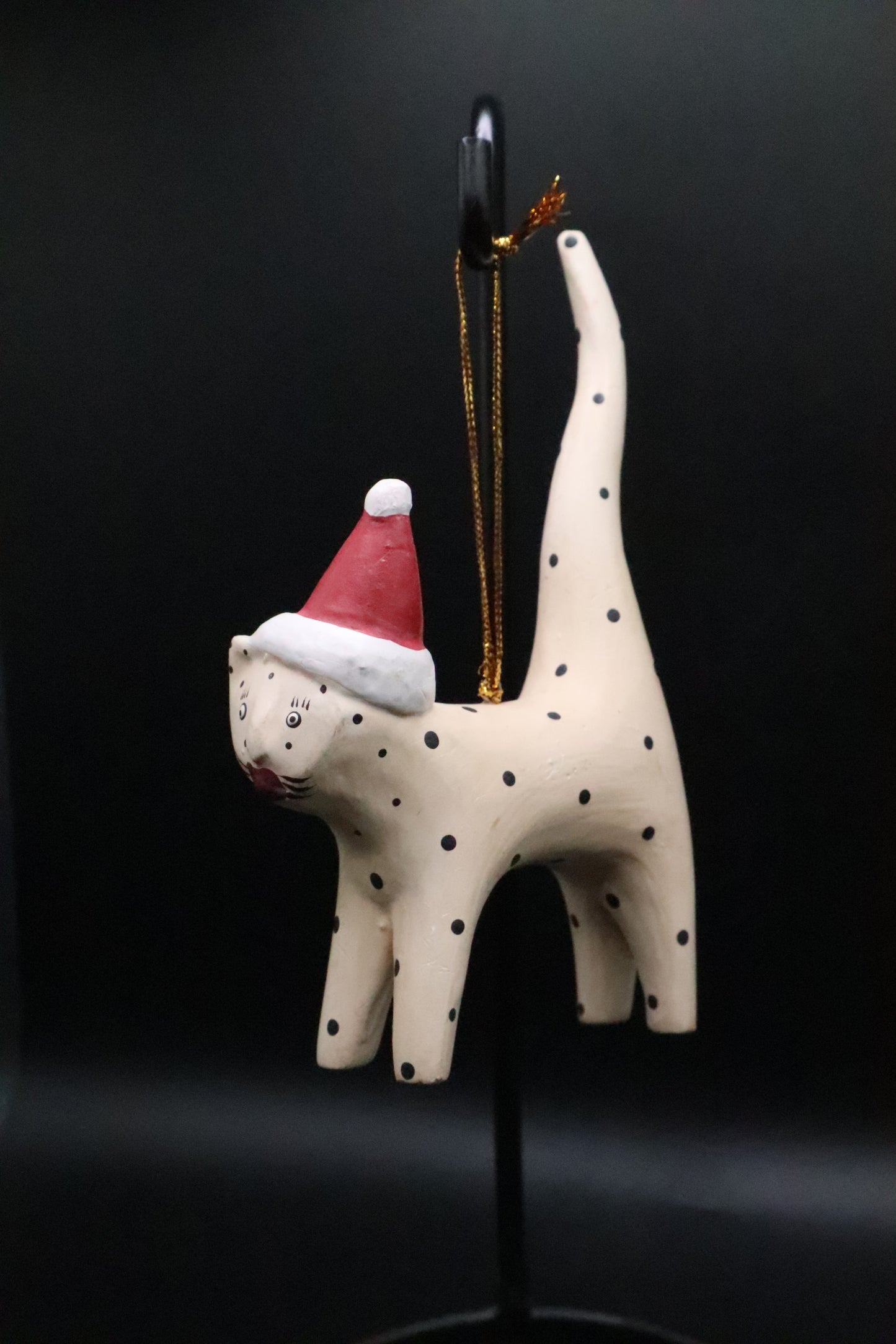 POLKA DOT CAT ORNAMENT