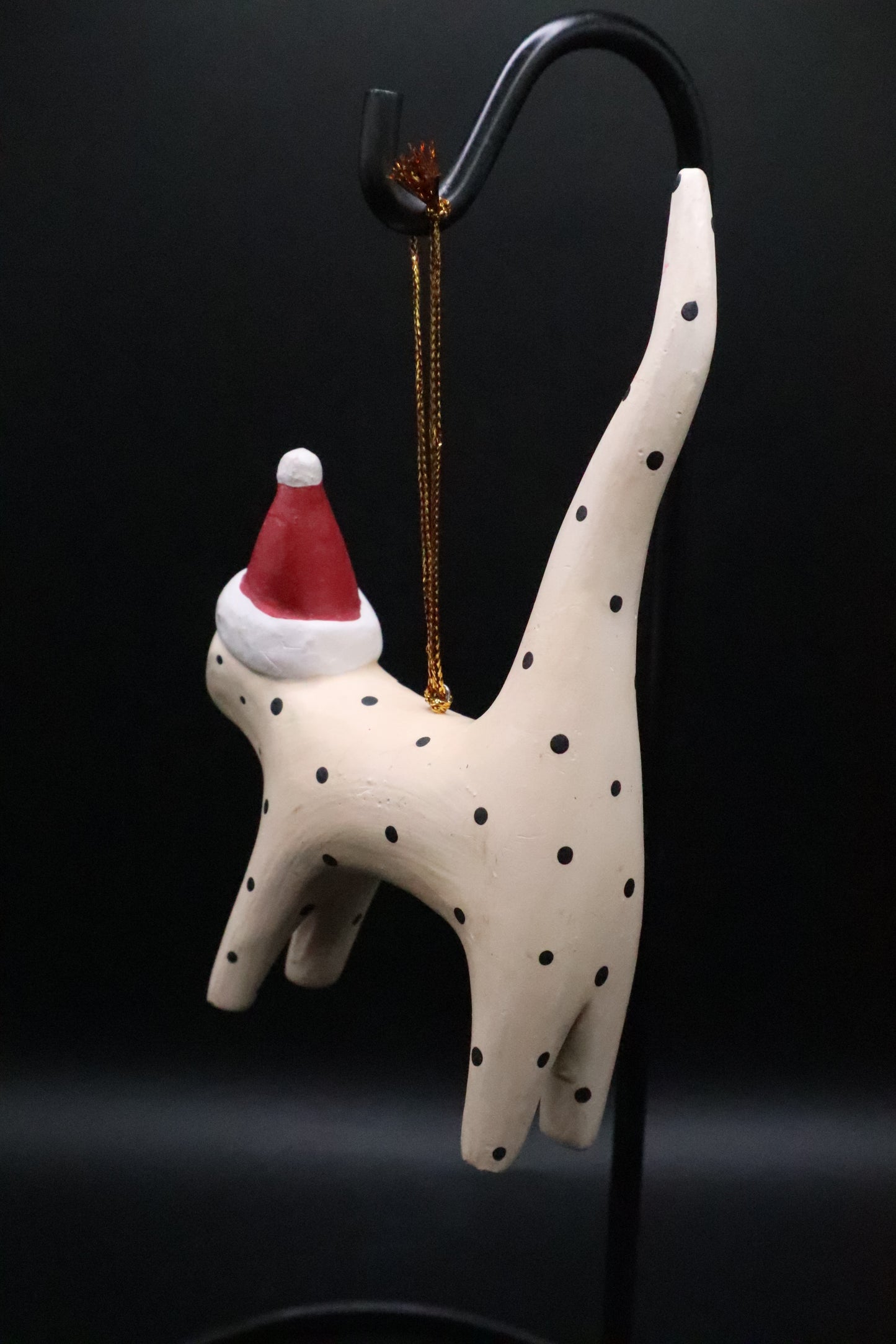 POLKA DOT CAT ORNAMENT