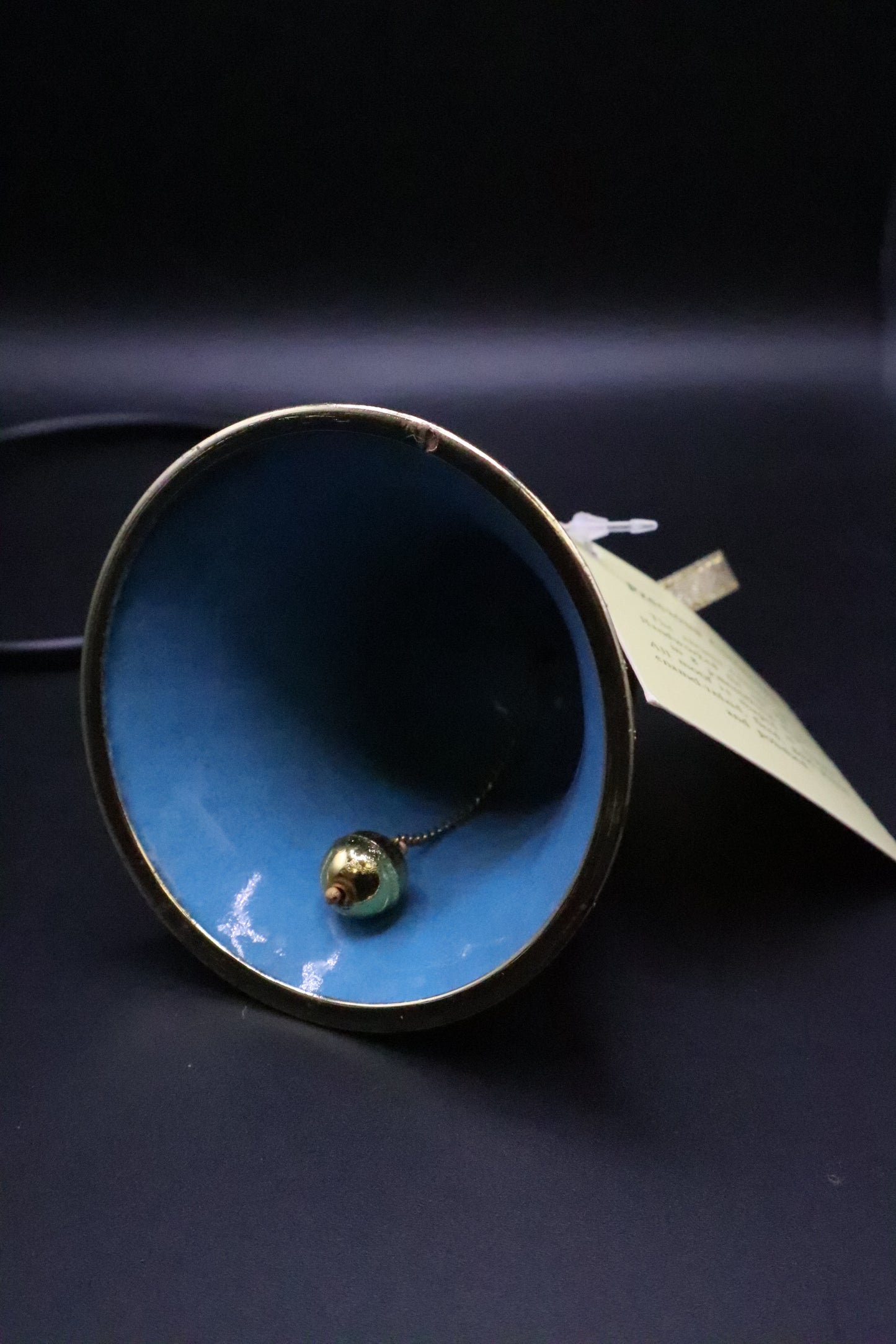 VINTAGE METAL CLOISONNE ENAMEL CHRISTMAS BELL ORNAMENT