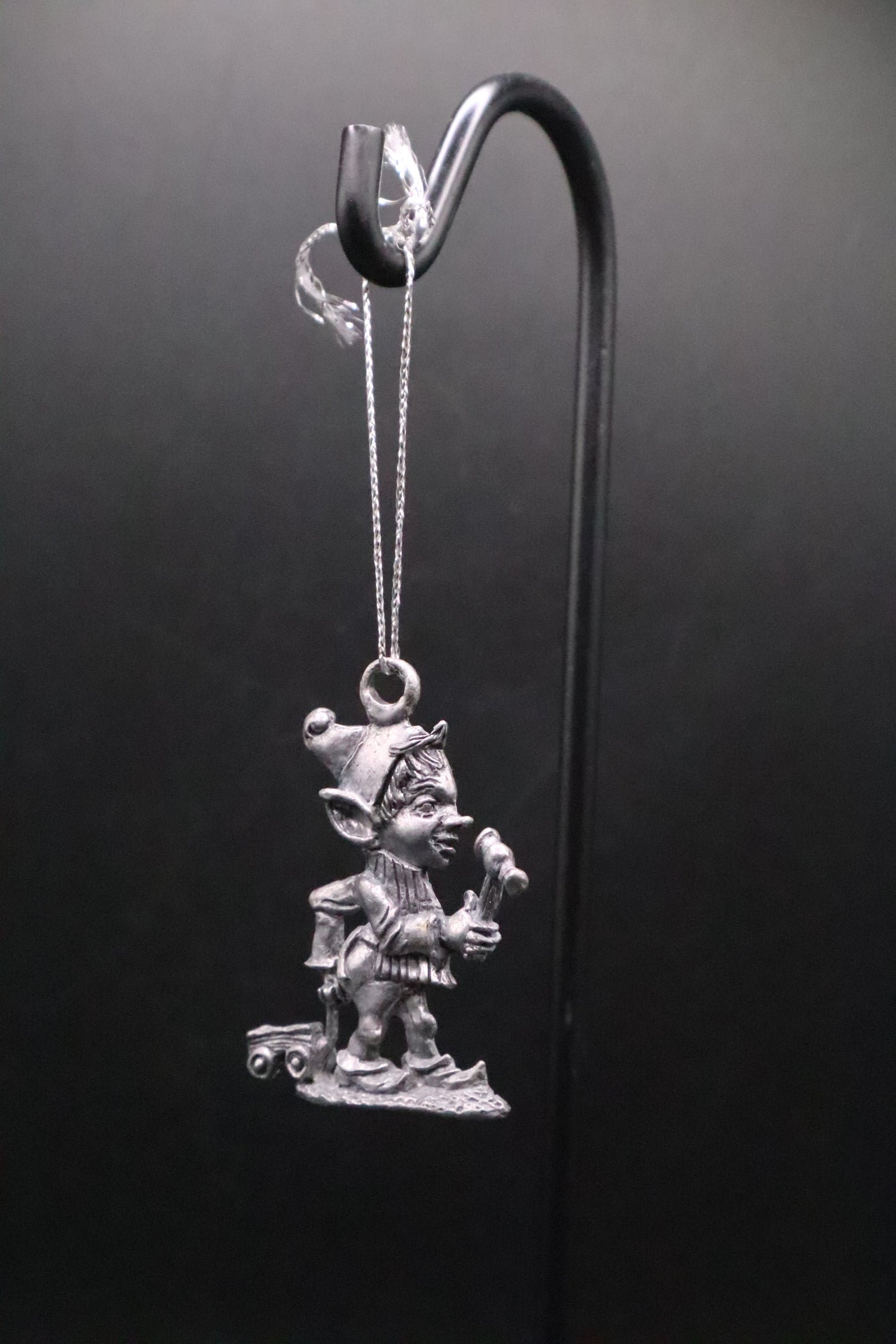 VINTAGE PEWTER ELF ORNAMENT