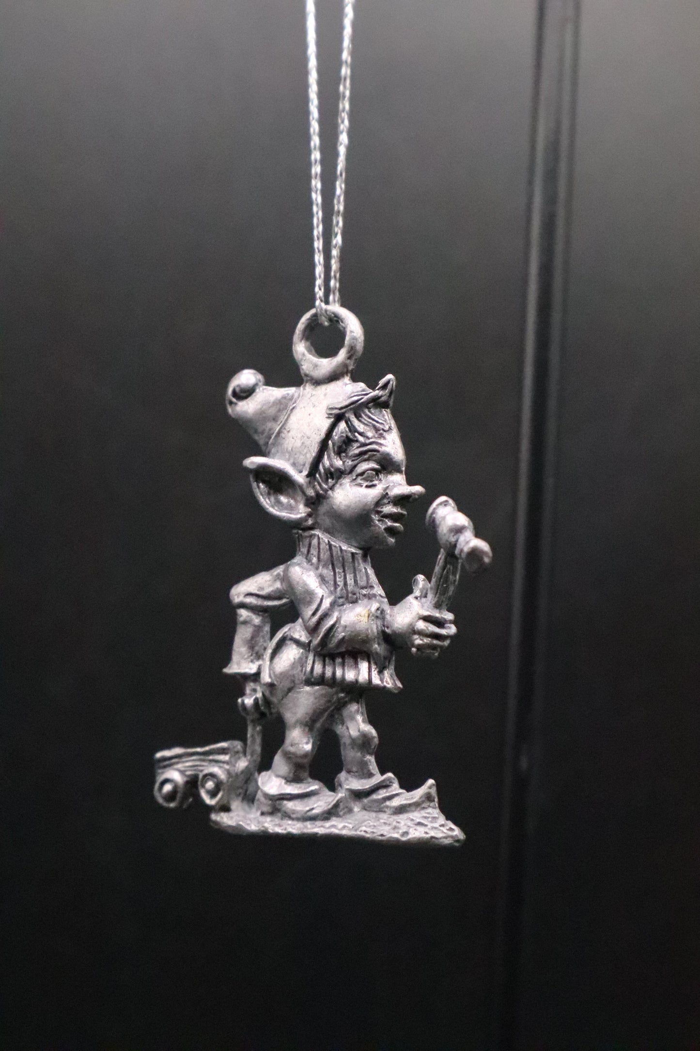VINTAGE PEWTER ELF ORNAMENT