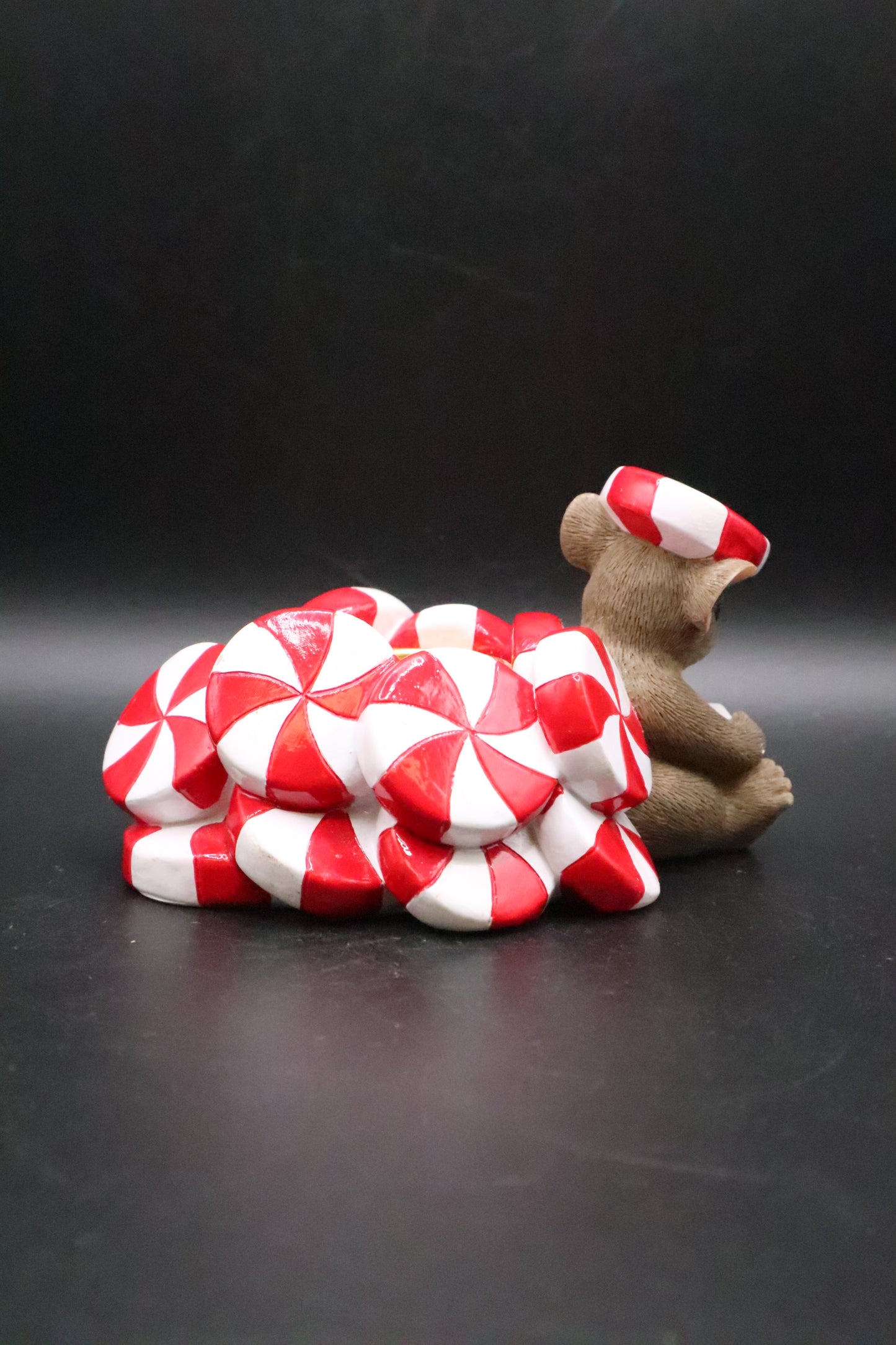 CHARMING TALES CANDY CANE CANDLE HOLDER