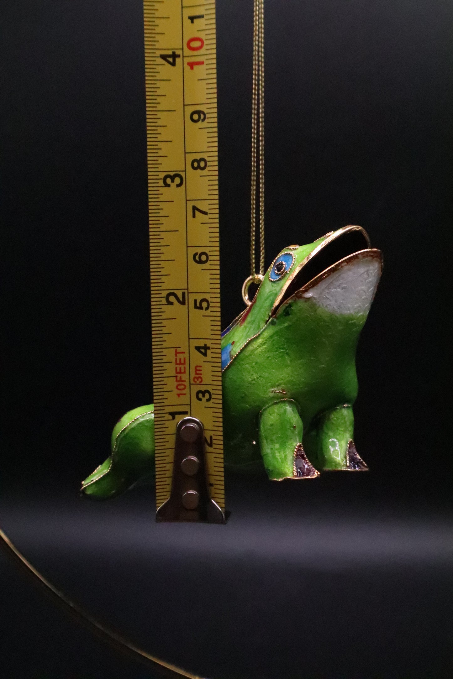 CLOISONNE ENAMEL FROG ORNAMENT