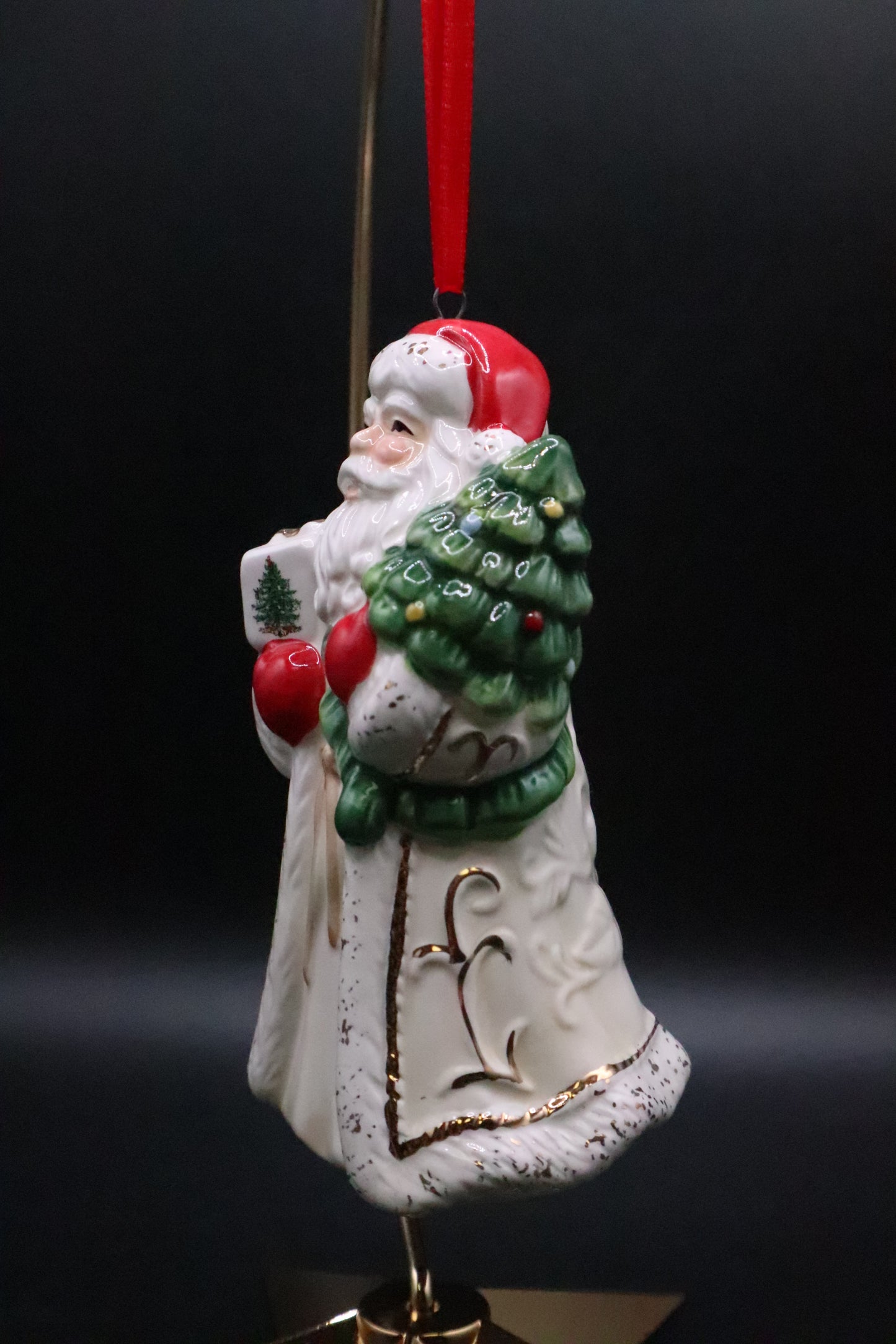 SPODE CHRISTMAS TREE SANTA ORNAMENT WITH BOX