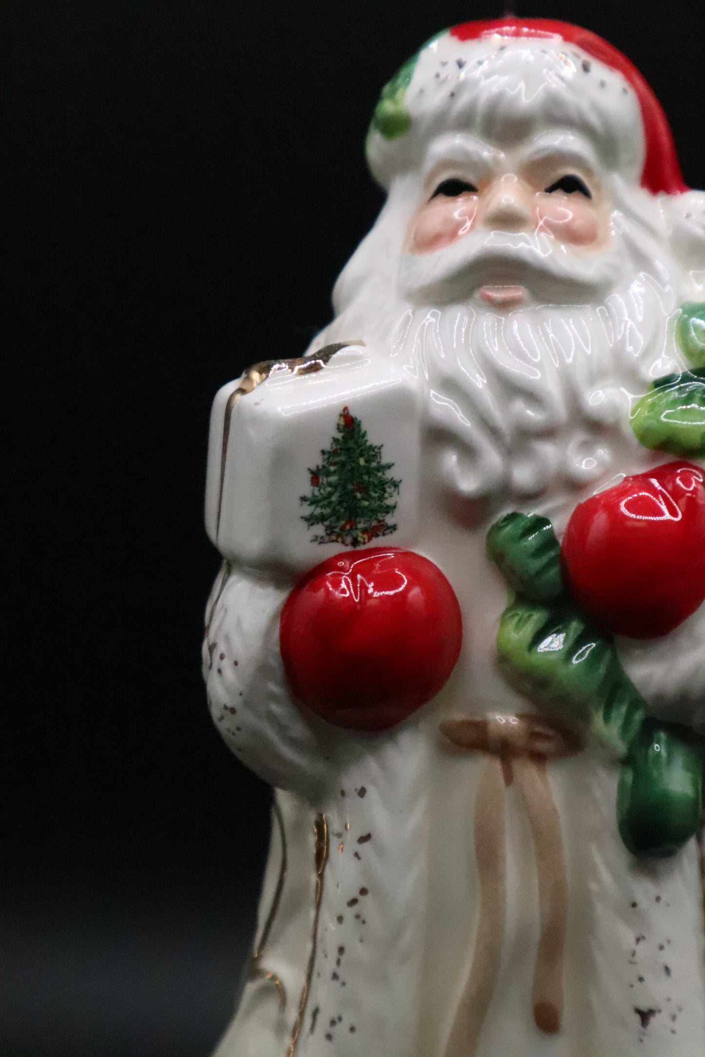 SPODE CHRISTMAS TREE SANTA ORNAMENT WITH BOX