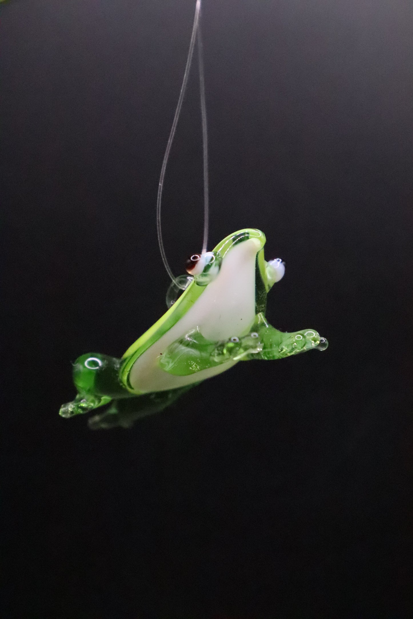 HAND BLOWN GLASS MINI CZECH FROG