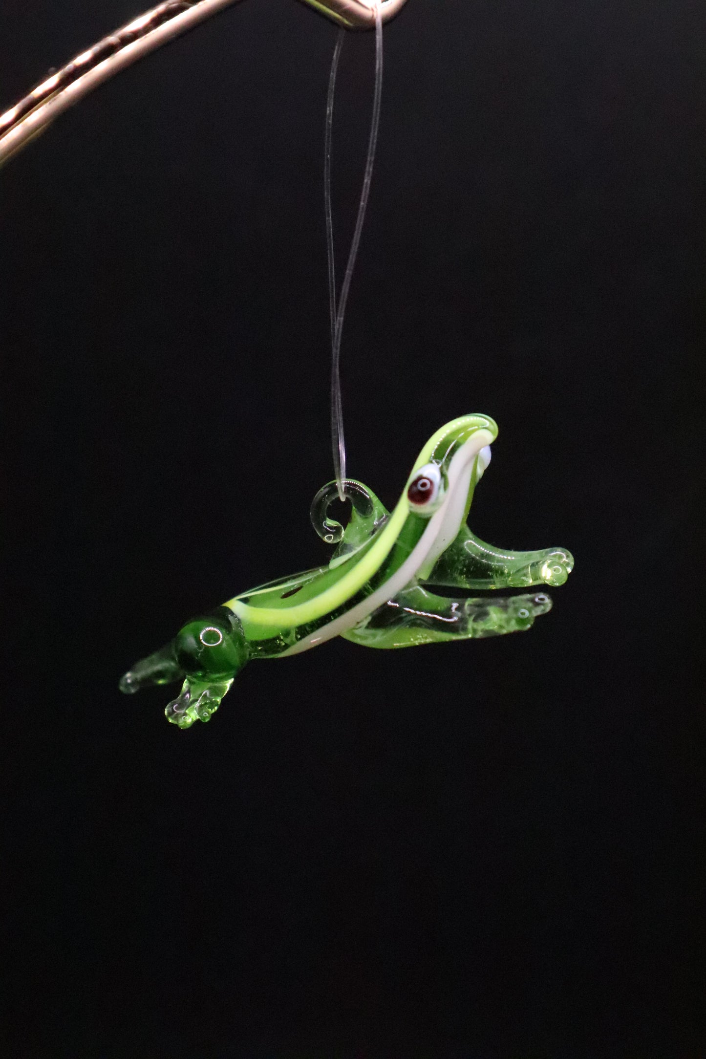 HAND BLOWN GLASS MINI CZECH FROG