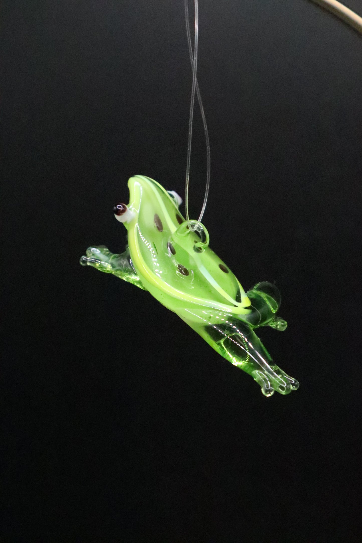HAND BLOWN GLASS MINI CZECH FROG