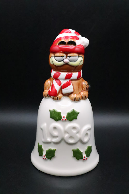 VINTAGE GARFIELD CHRISTMAS BELL 1986 ENESCO