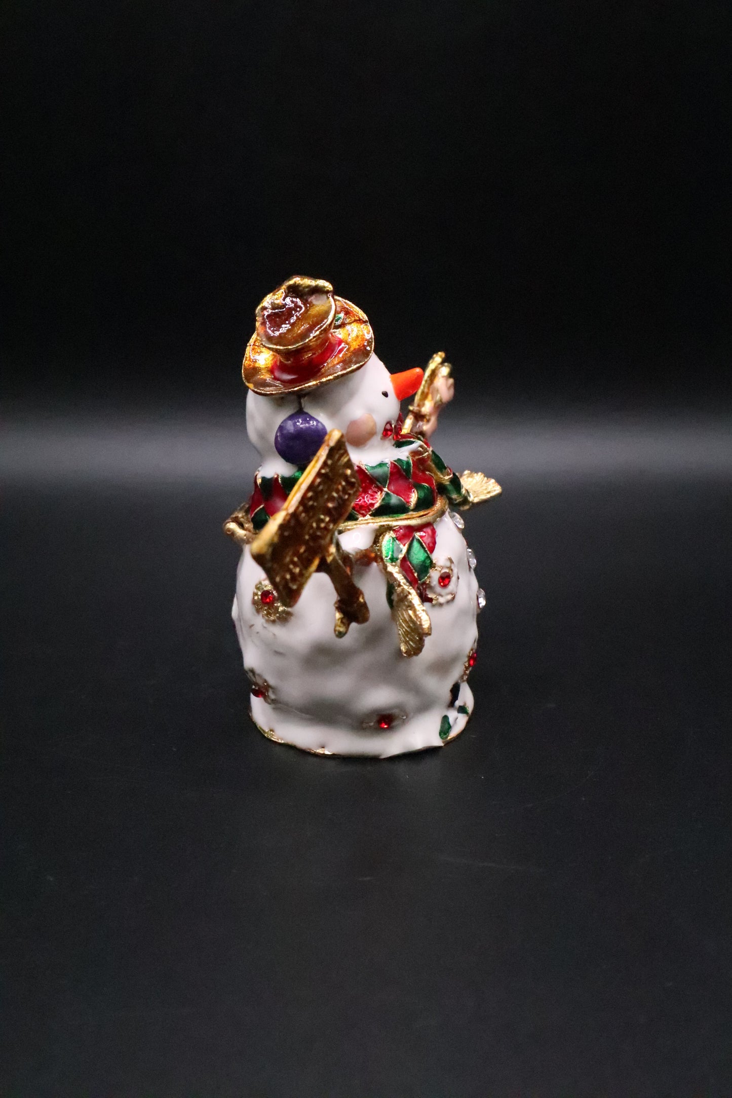 ENAMEL MERRY CHRISTMAS SANTA TRINKET BOX