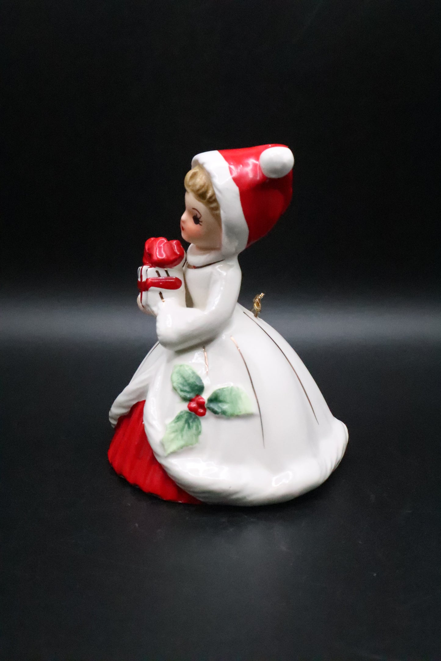 VINTAGE JOSEF ORIGINALS CHRISTMAS GIRL HOLDING PRESENT